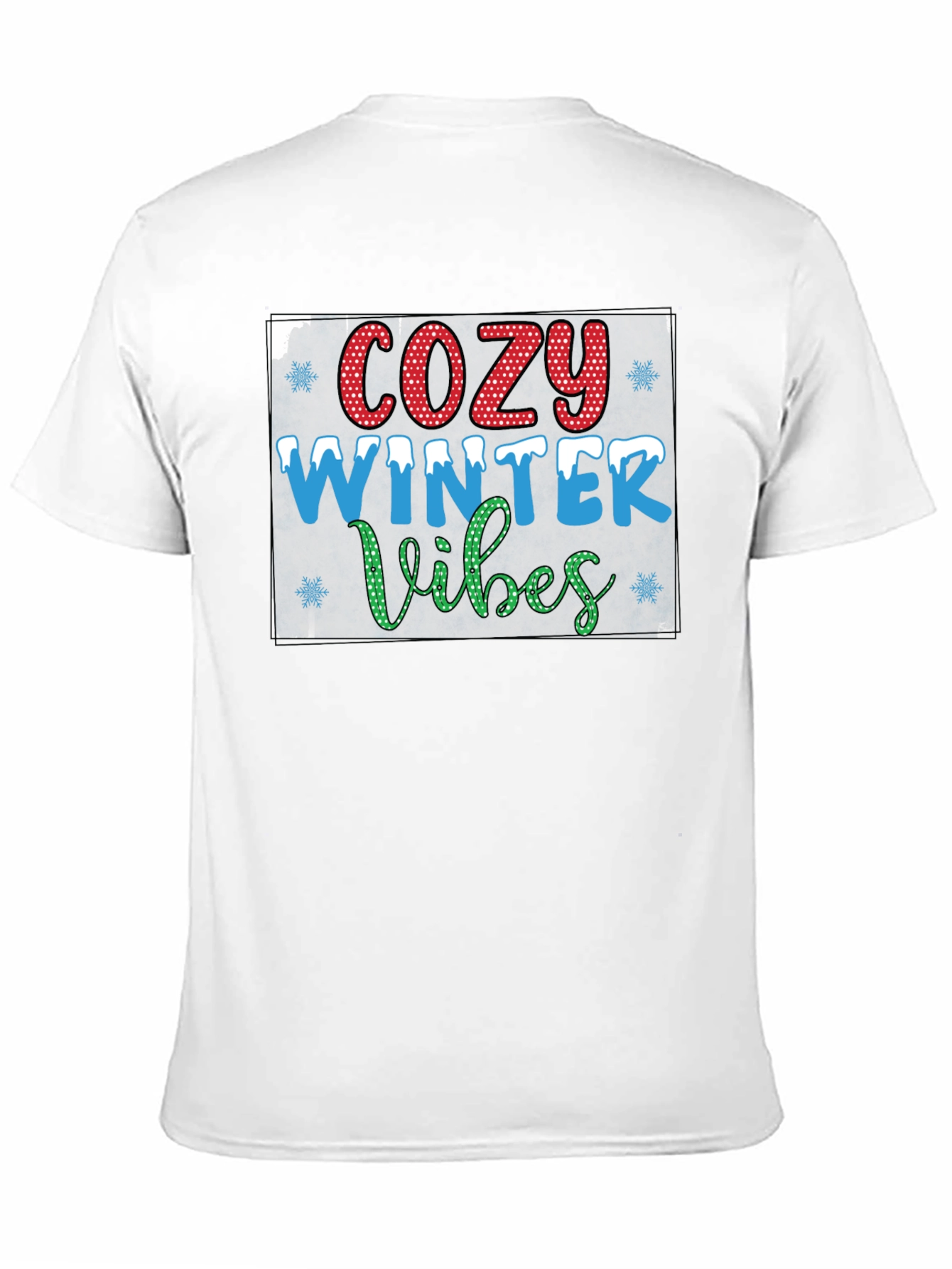 Cozy Winter Vibes Graphic Tee - Black