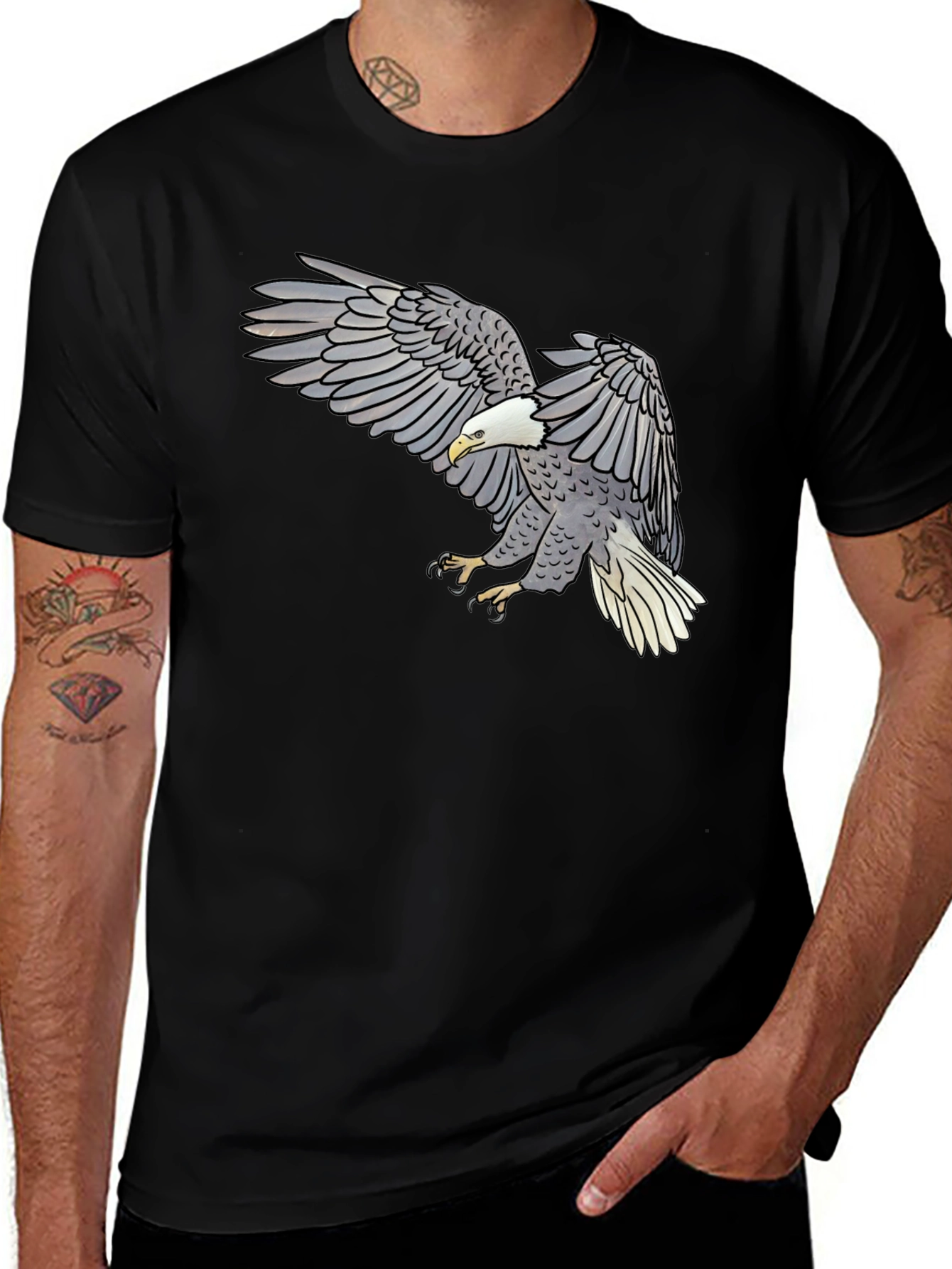 Eagle Graphic Tee - Mens Black T-Shirt
