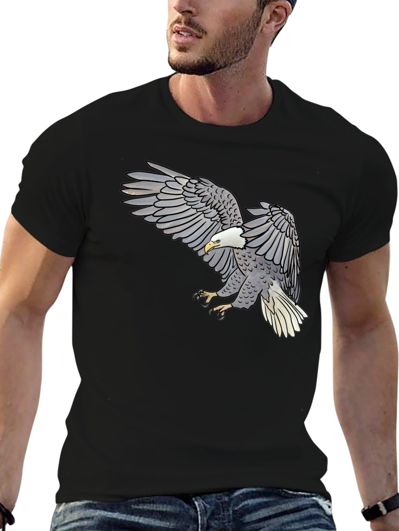 Eagle Graphic Tee - Mens Black T-Shirt