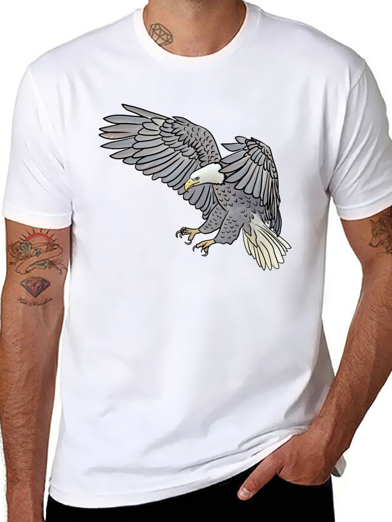 Eagle Graphic Tee - Mens Black T-Shirt