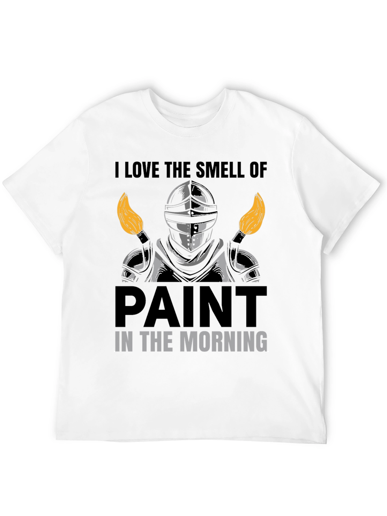 I Love The Smell of Paint Knight Black T-Shirt