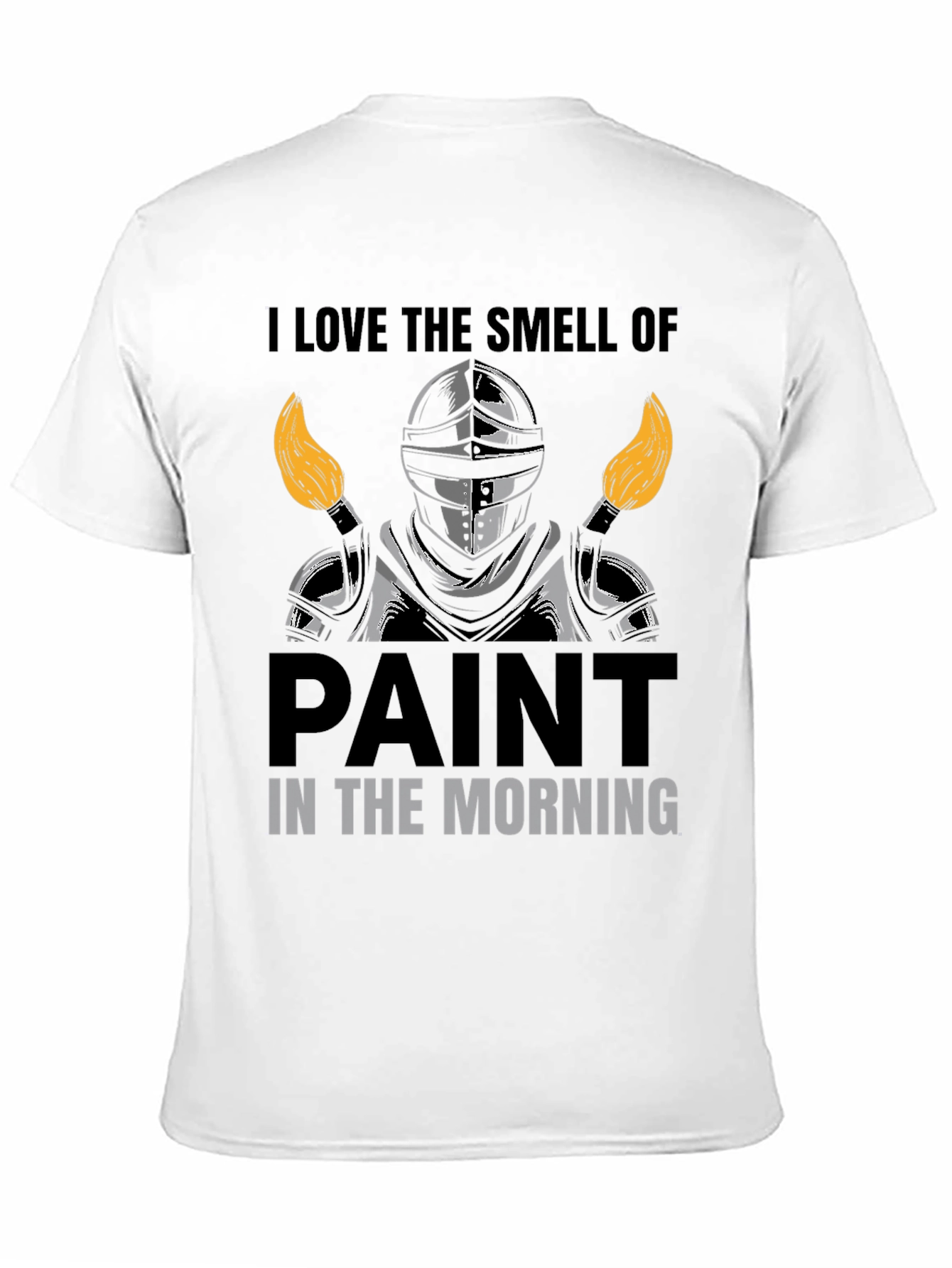 I Love The Smell of Paint Knight Black T-Shirt