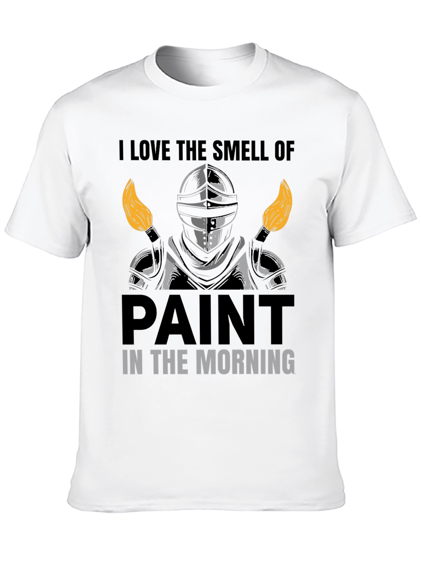 I Love The Smell of Paint Knight Black T-Shirt