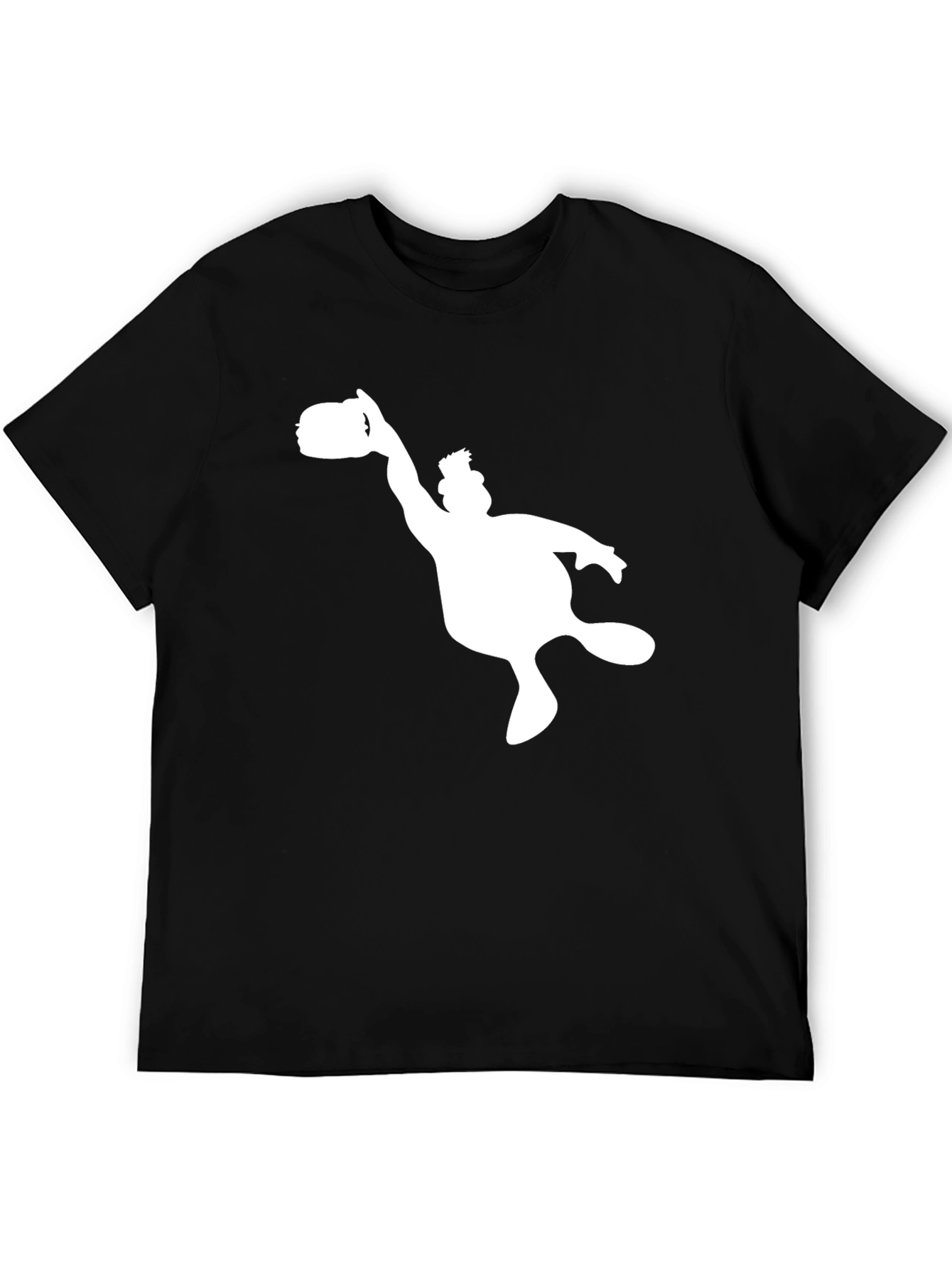 Cartoon Silhouette Black Tee