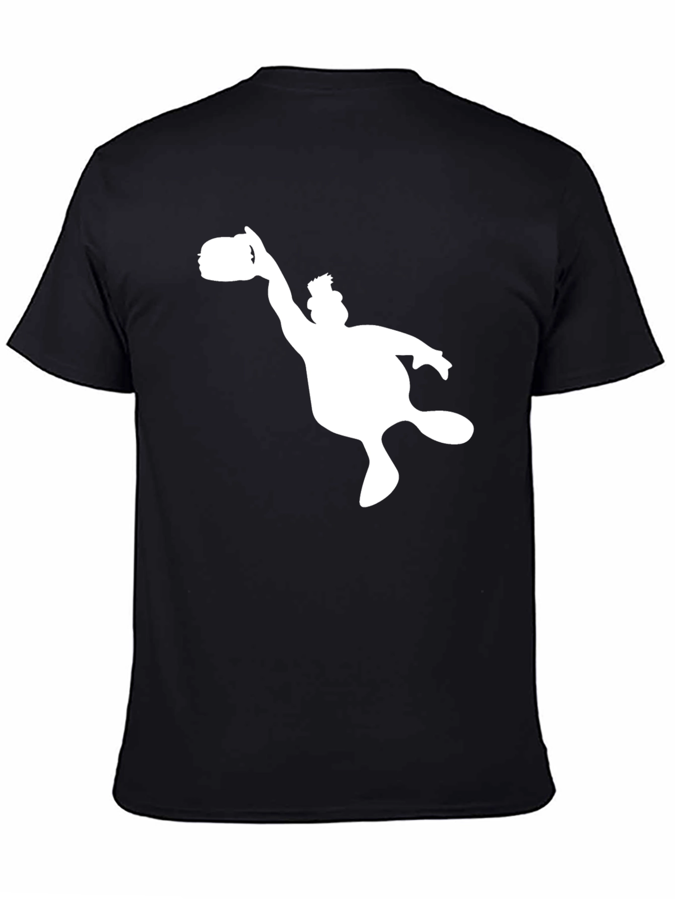 Cartoon Silhouette Black Tee