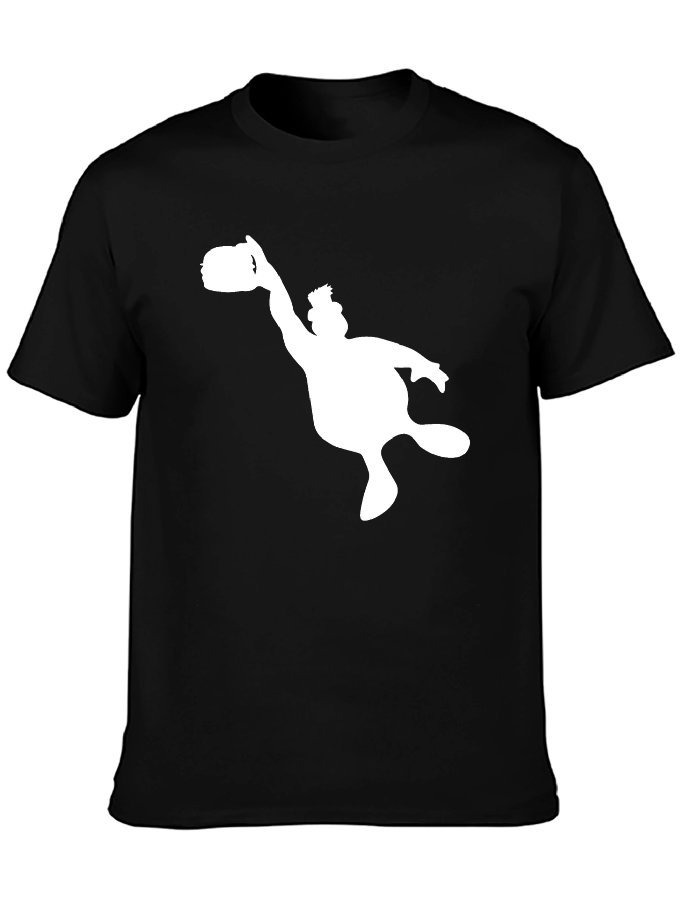 Cartoon Silhouette Black Tee