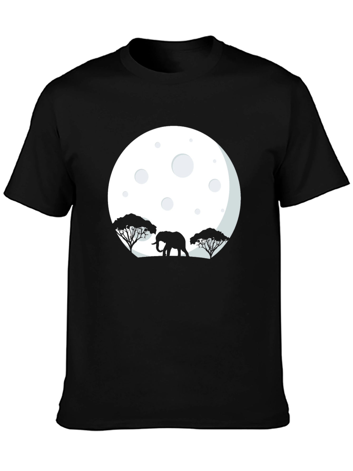 Elephant Moon Graphic Tee - Black