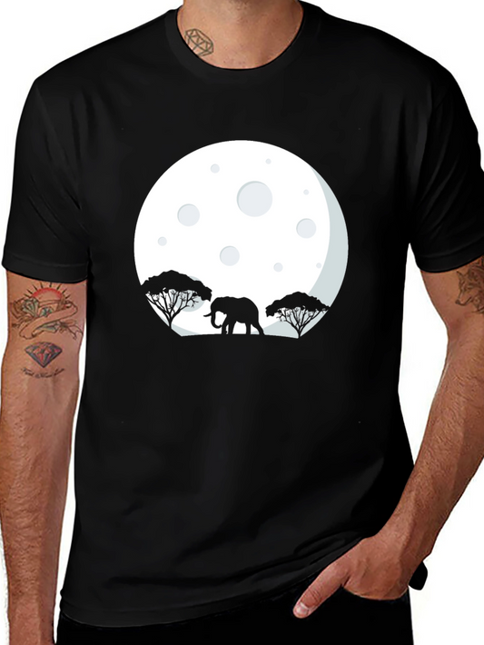 Elephant Moon Graphic Tee - Black