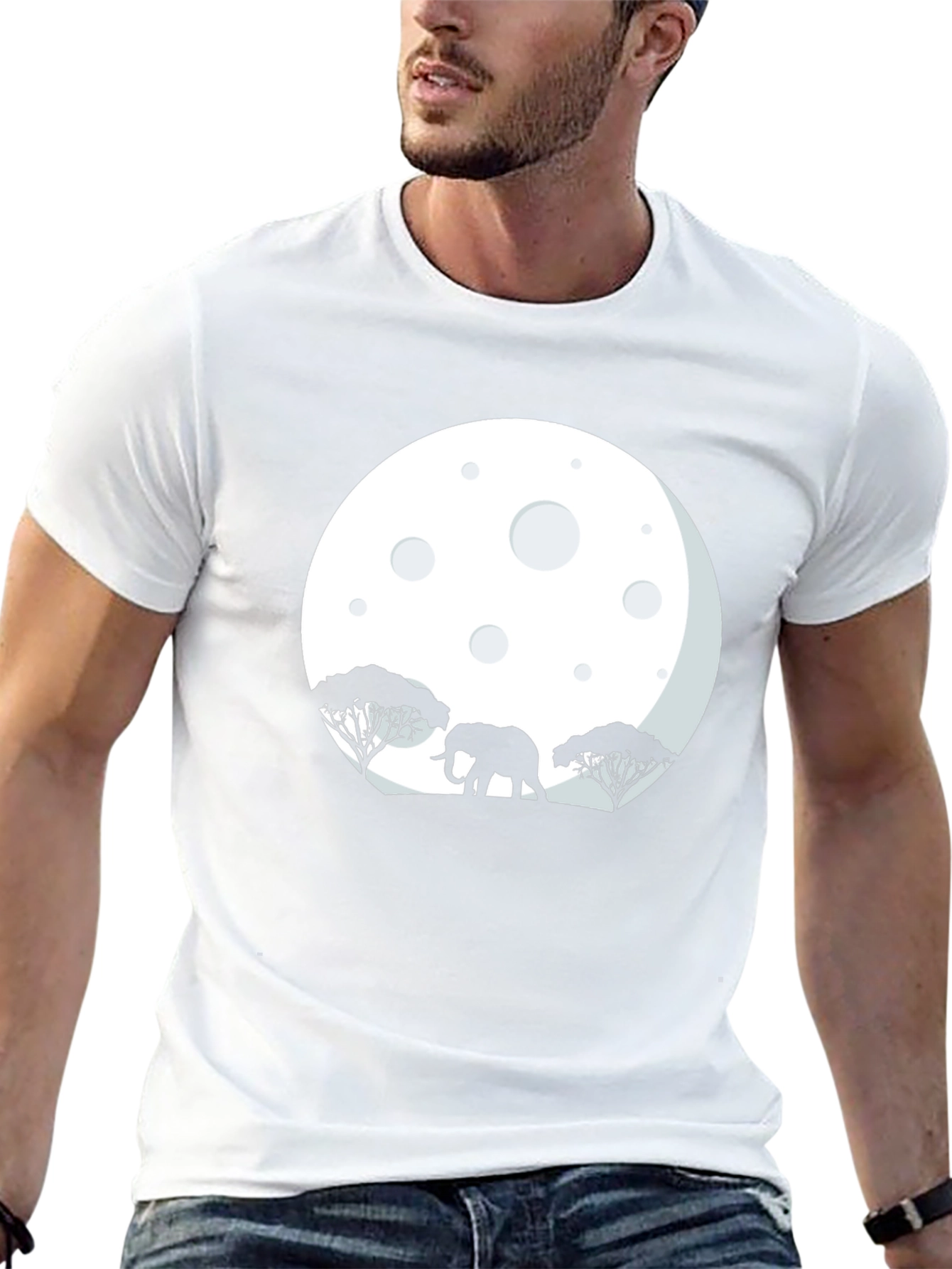 Elephant Moon Graphic Tee - Black