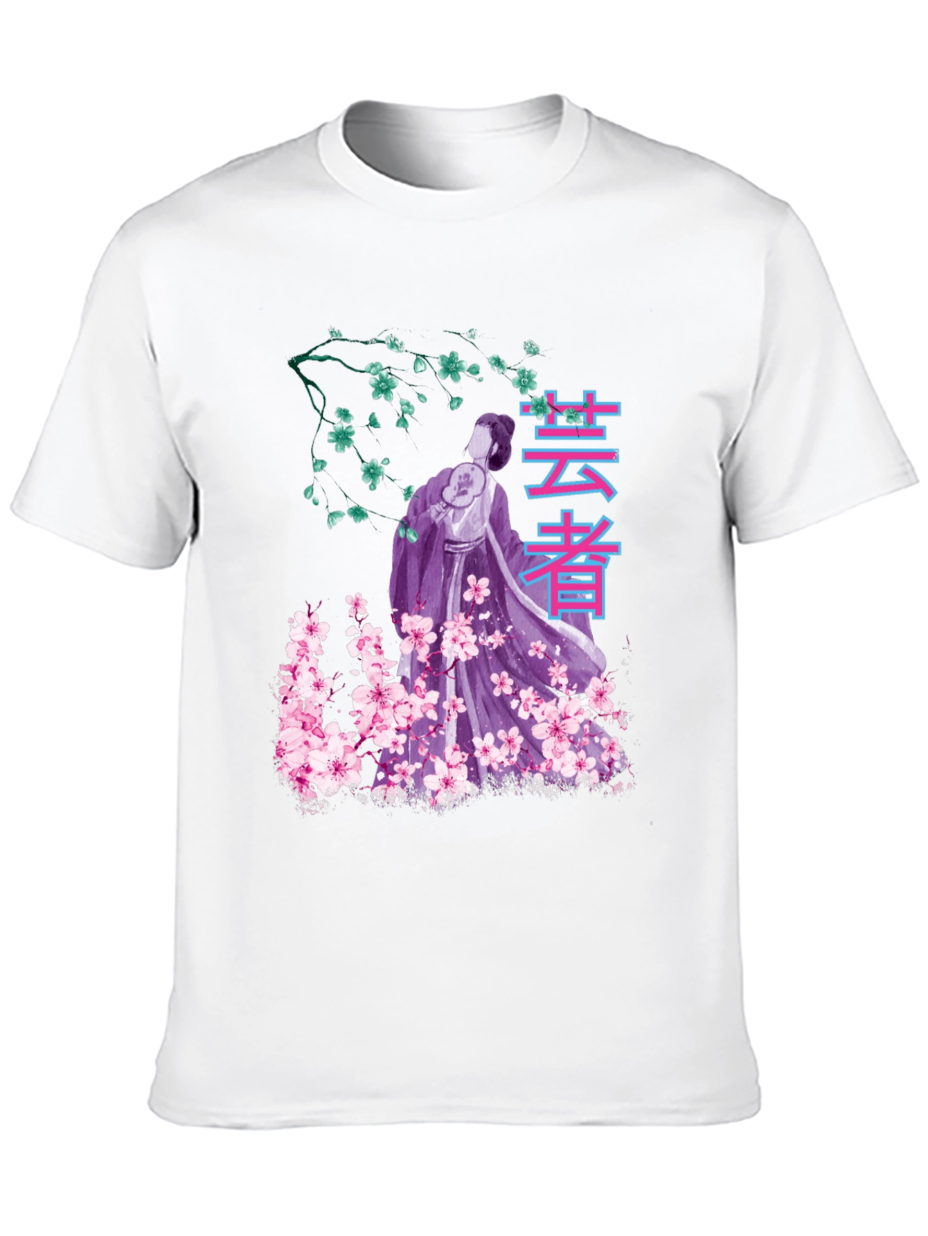 Geisha Sakura Graphic T-Shirt