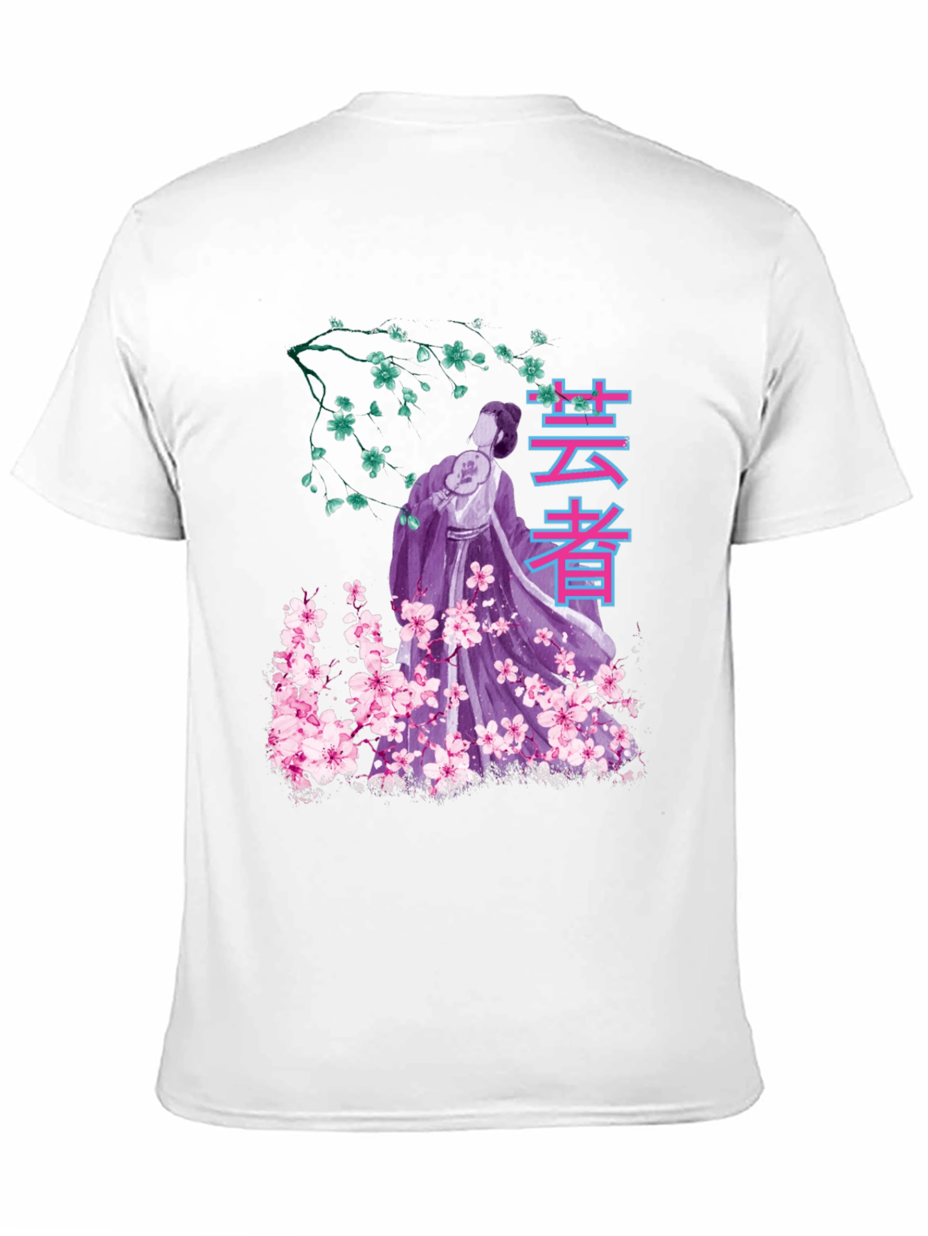 Geisha Sakura Graphic T-Shirt