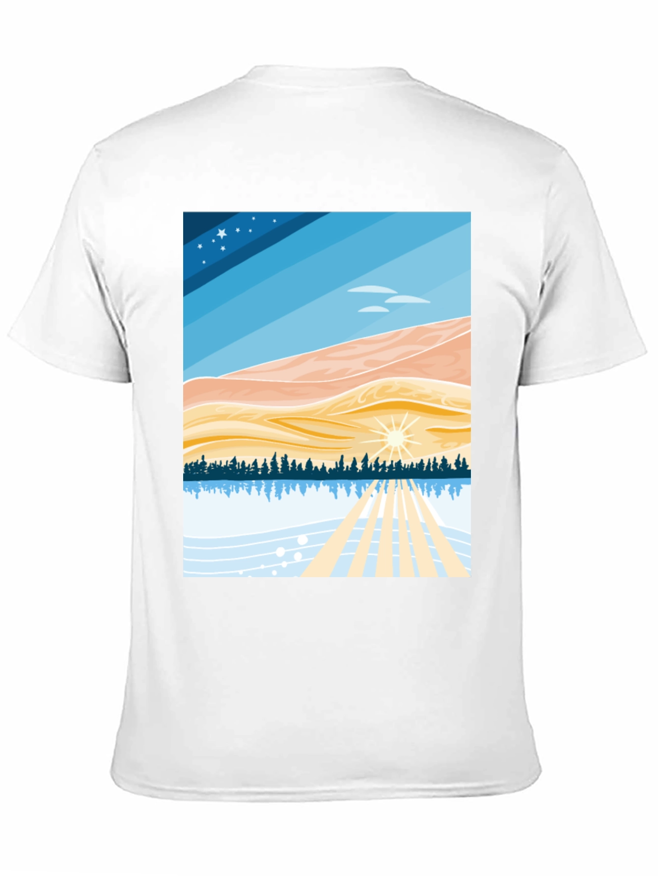 Scenic Landscape Graphic Tee - Soft Cotton Blend