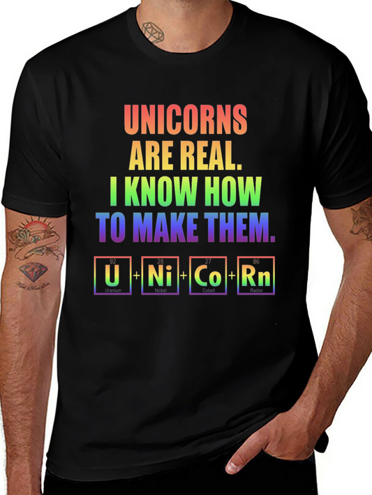 Unicorns Are Real Rainbow Periodic Table T-Shirt