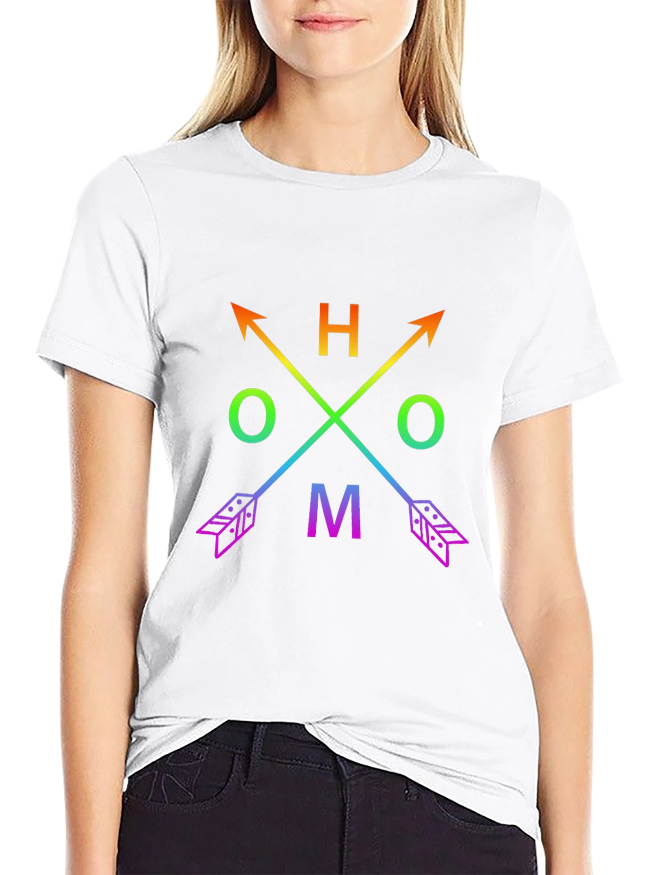 Rainbow Arrow Compass Graphic Tee - LGBTQ+ Pride