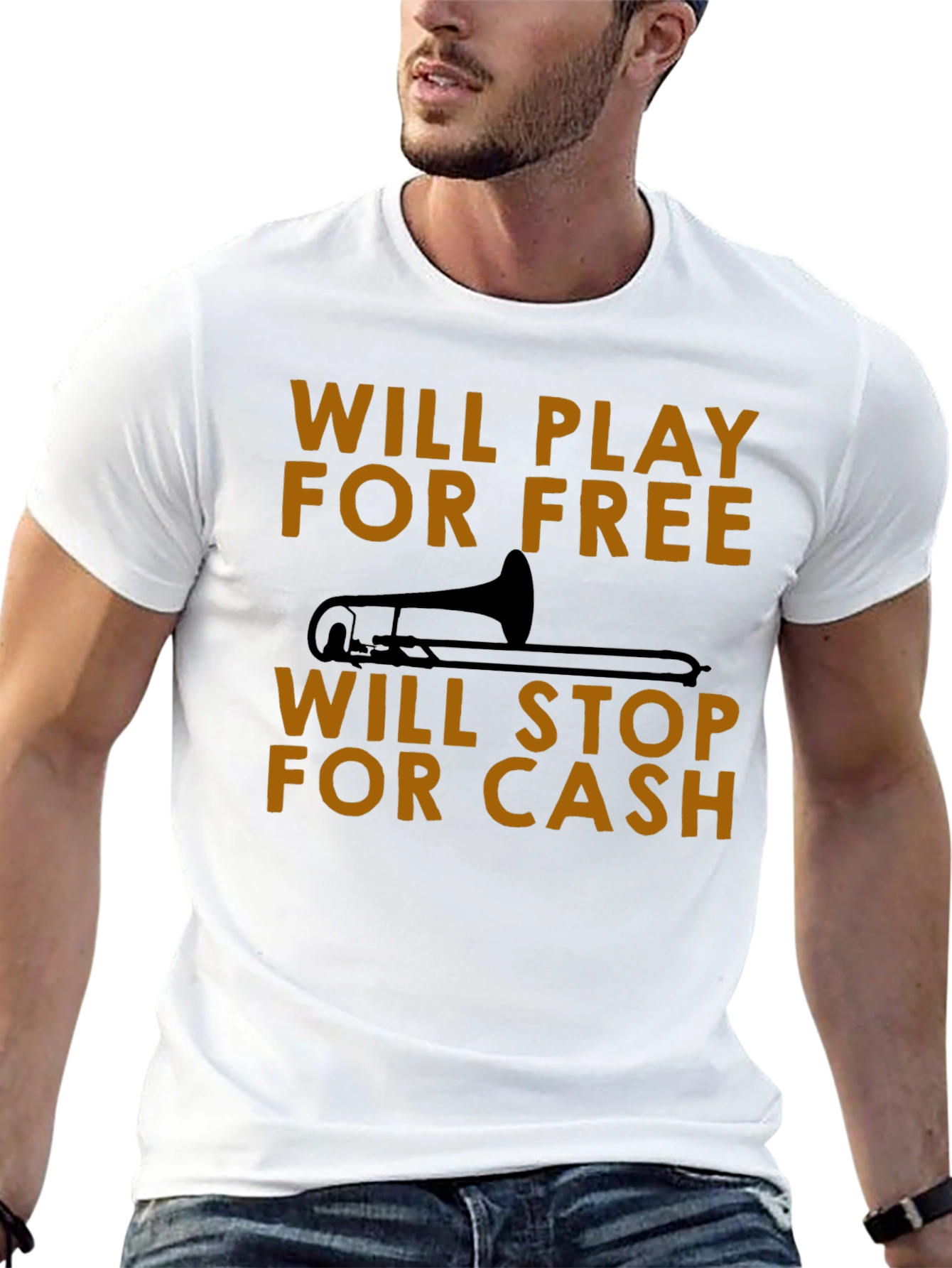 Will Play For Free Trombone T-Shirt