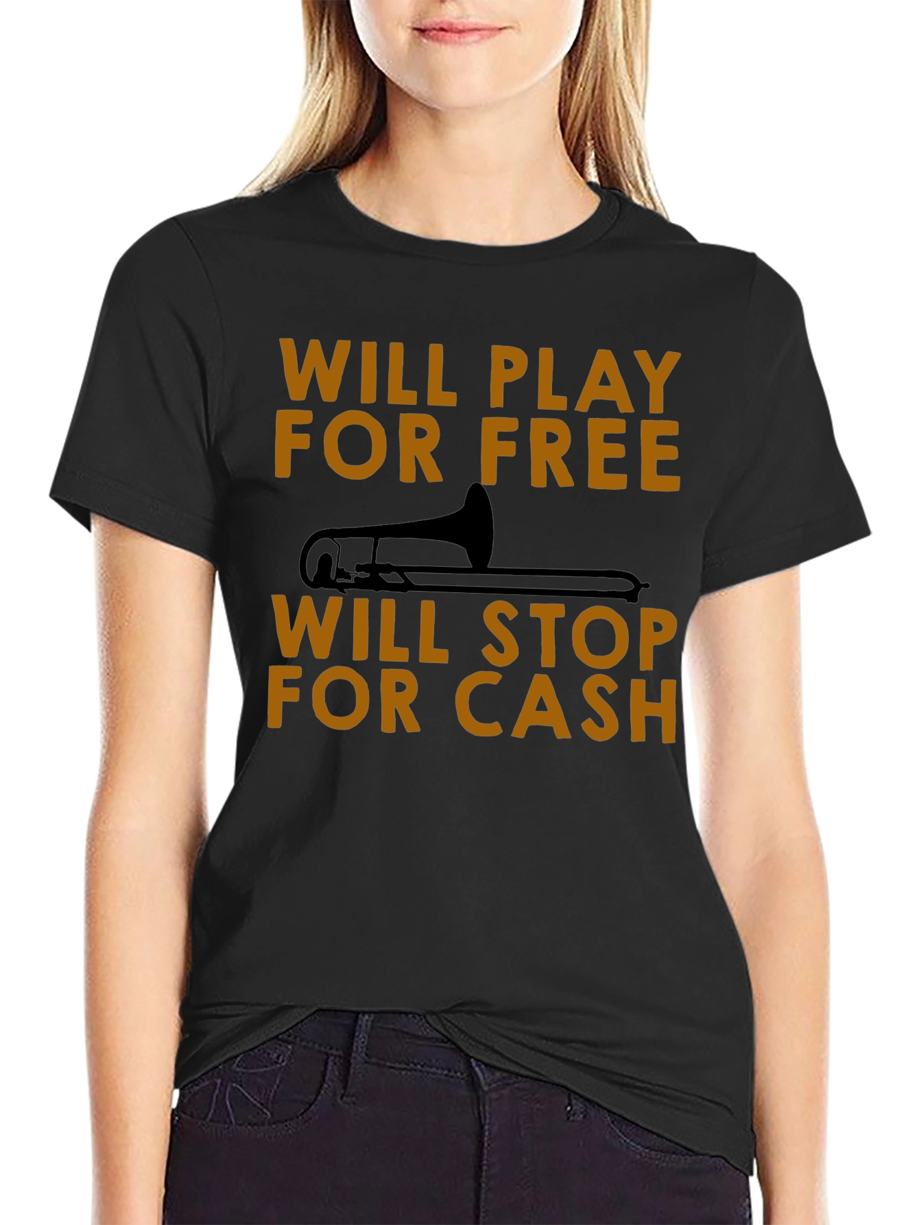 Will Play For Free Trombone T-Shirt
