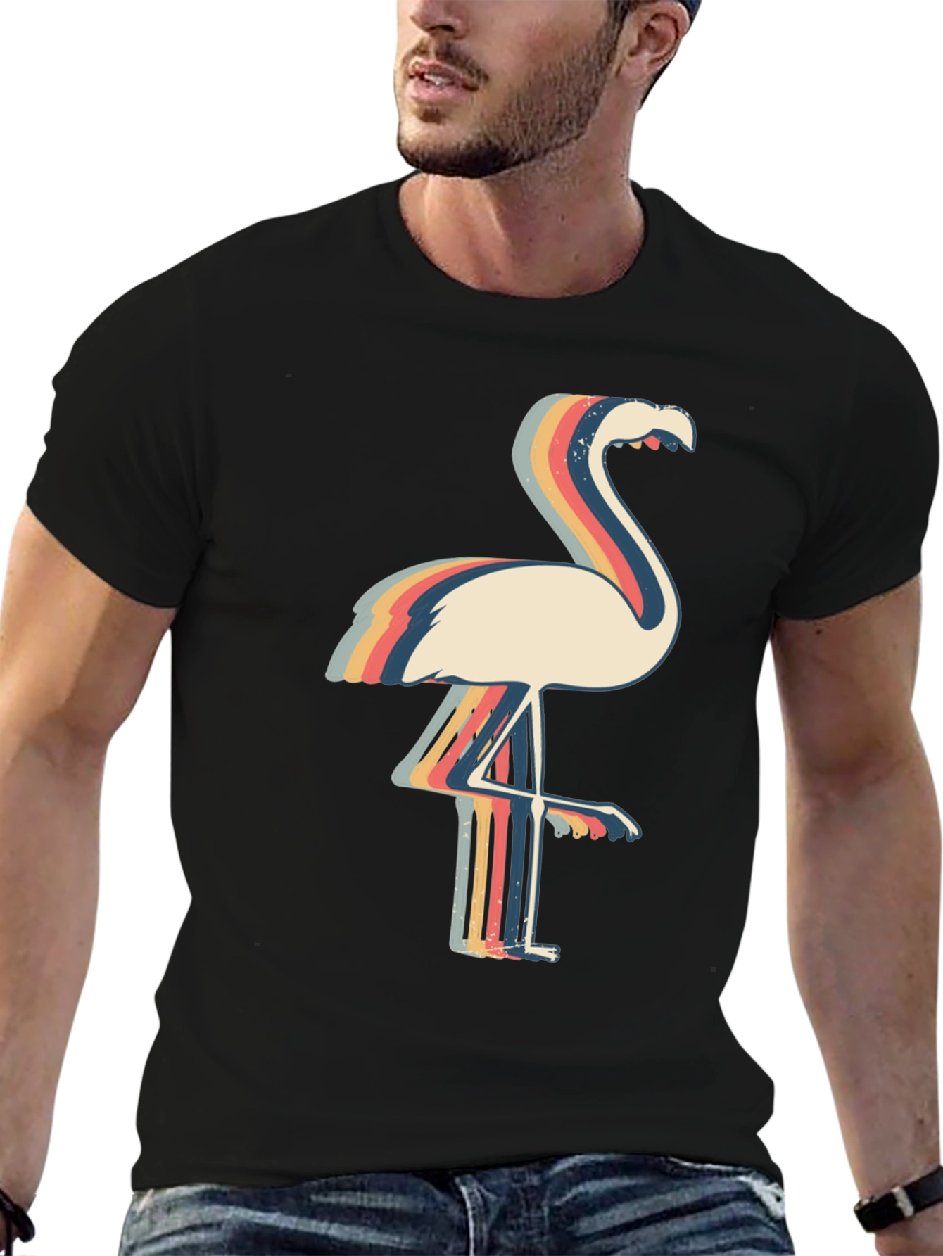 Retro Flamingo Graphic Tee - Stylish & Unique