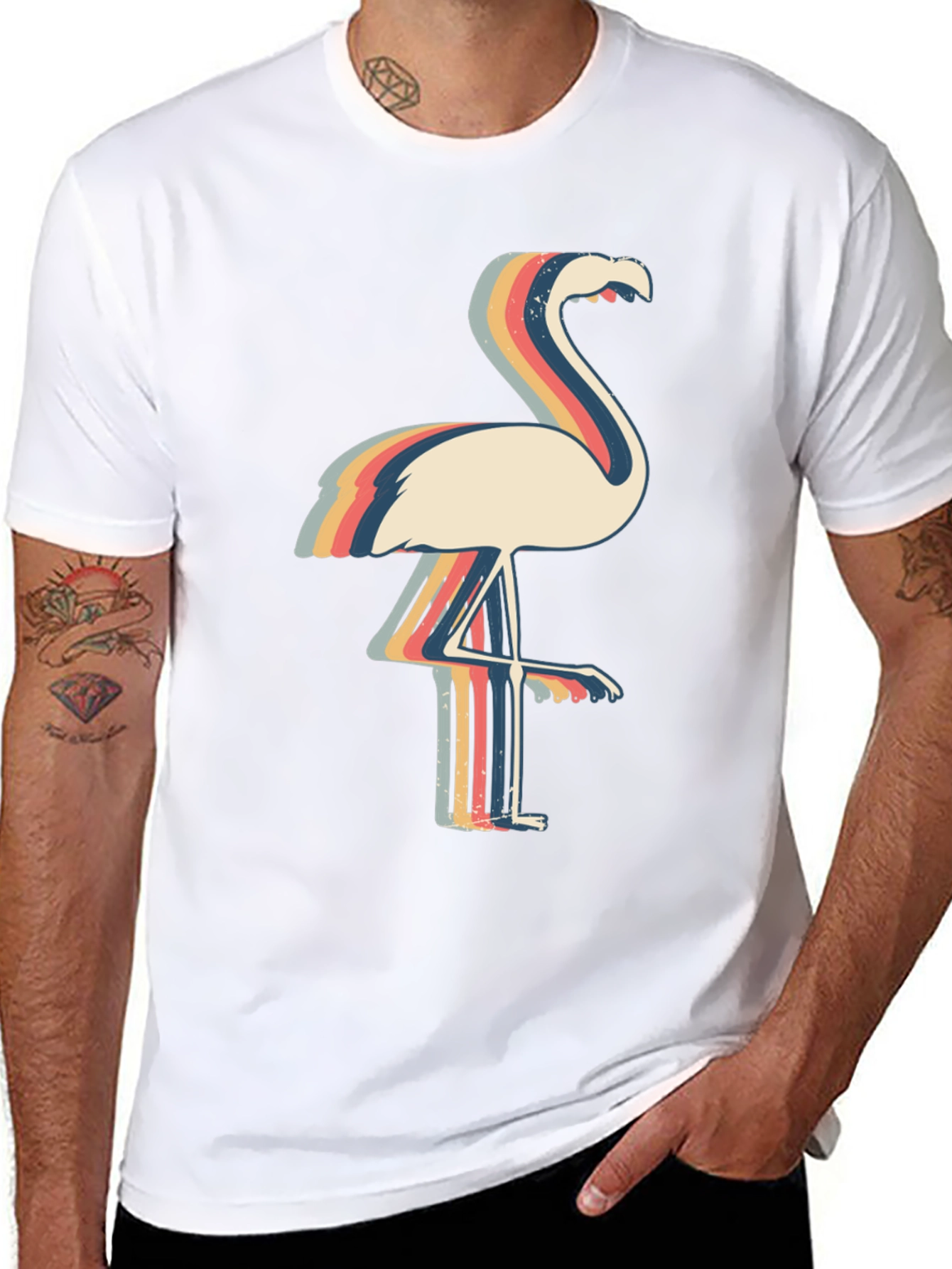 Retro Flamingo Graphic Tee - Stylish & Unique