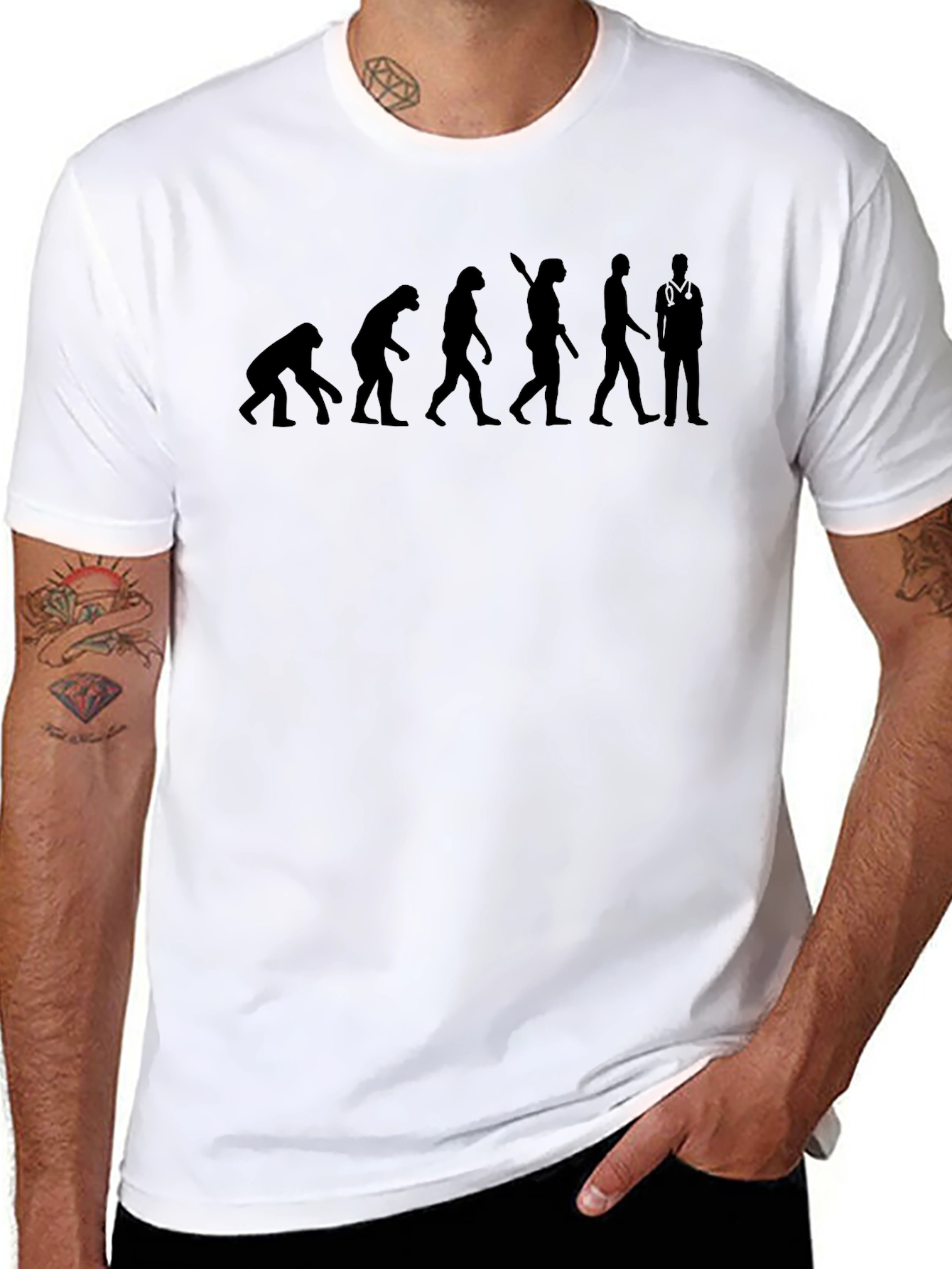 Evolution of Doctor Black T-Shirt