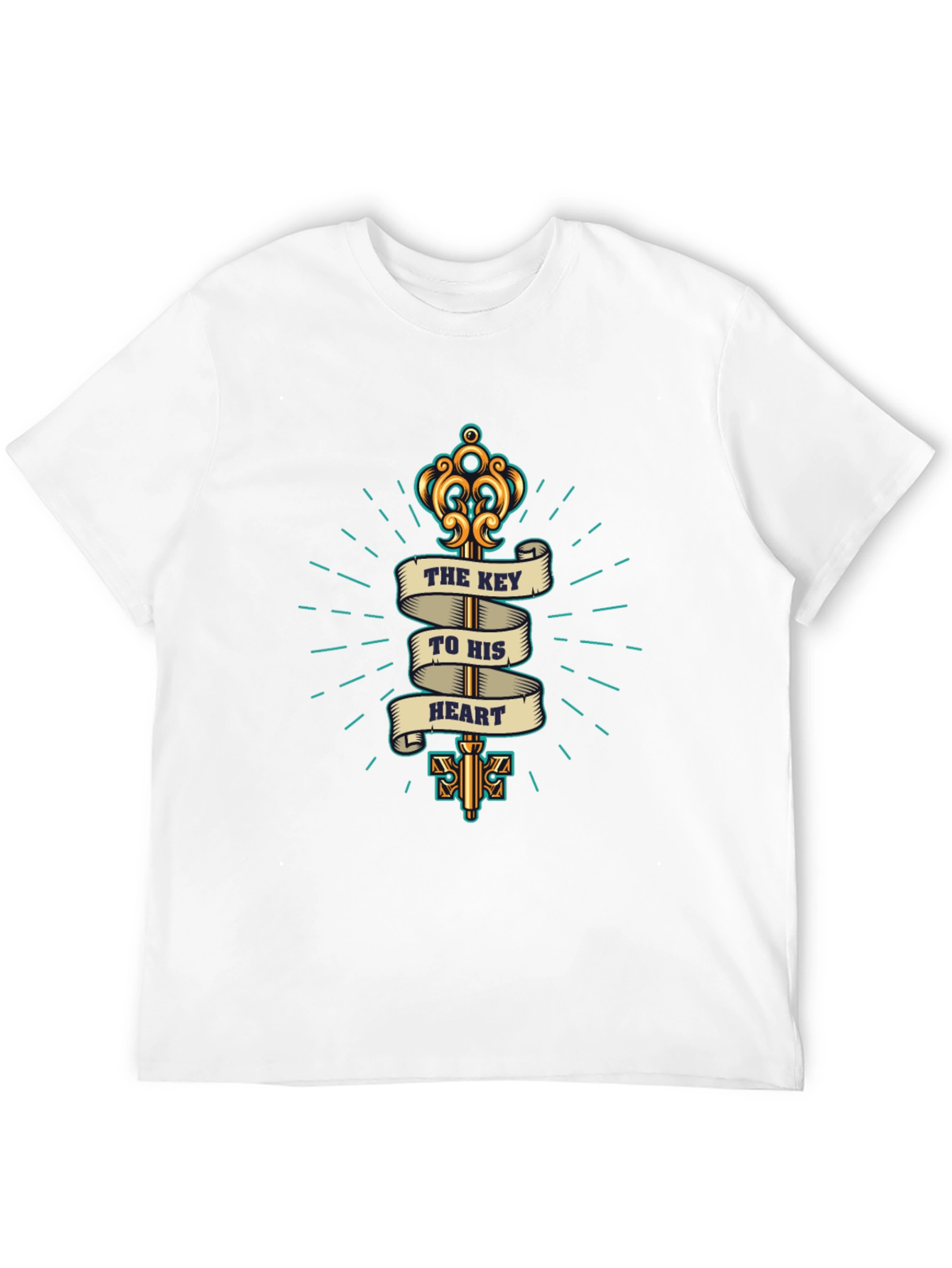 Key to My Heart Black Graphic T-Shirt