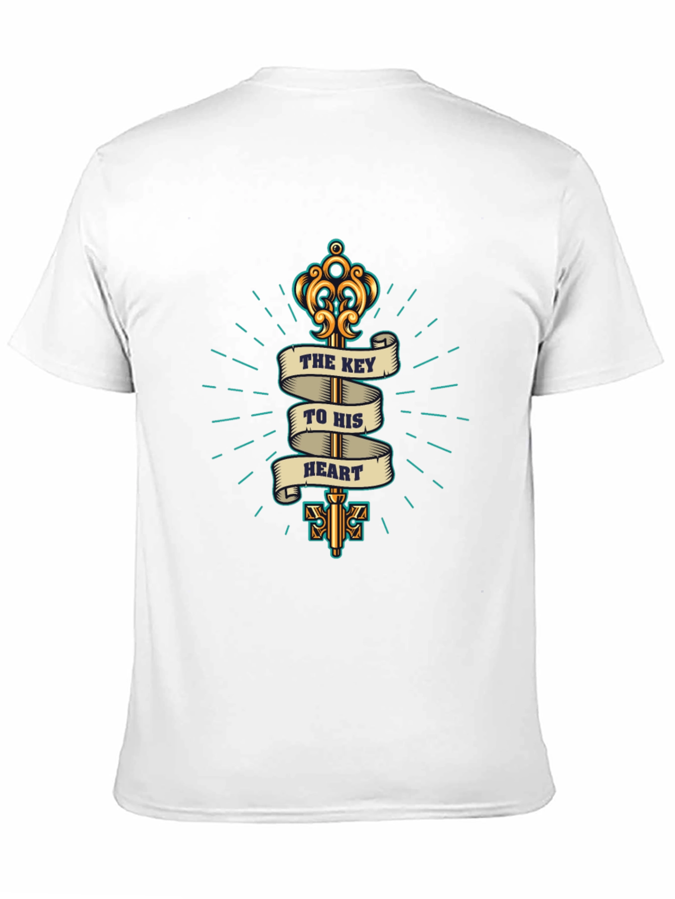 Key to My Heart Black Graphic T-Shirt