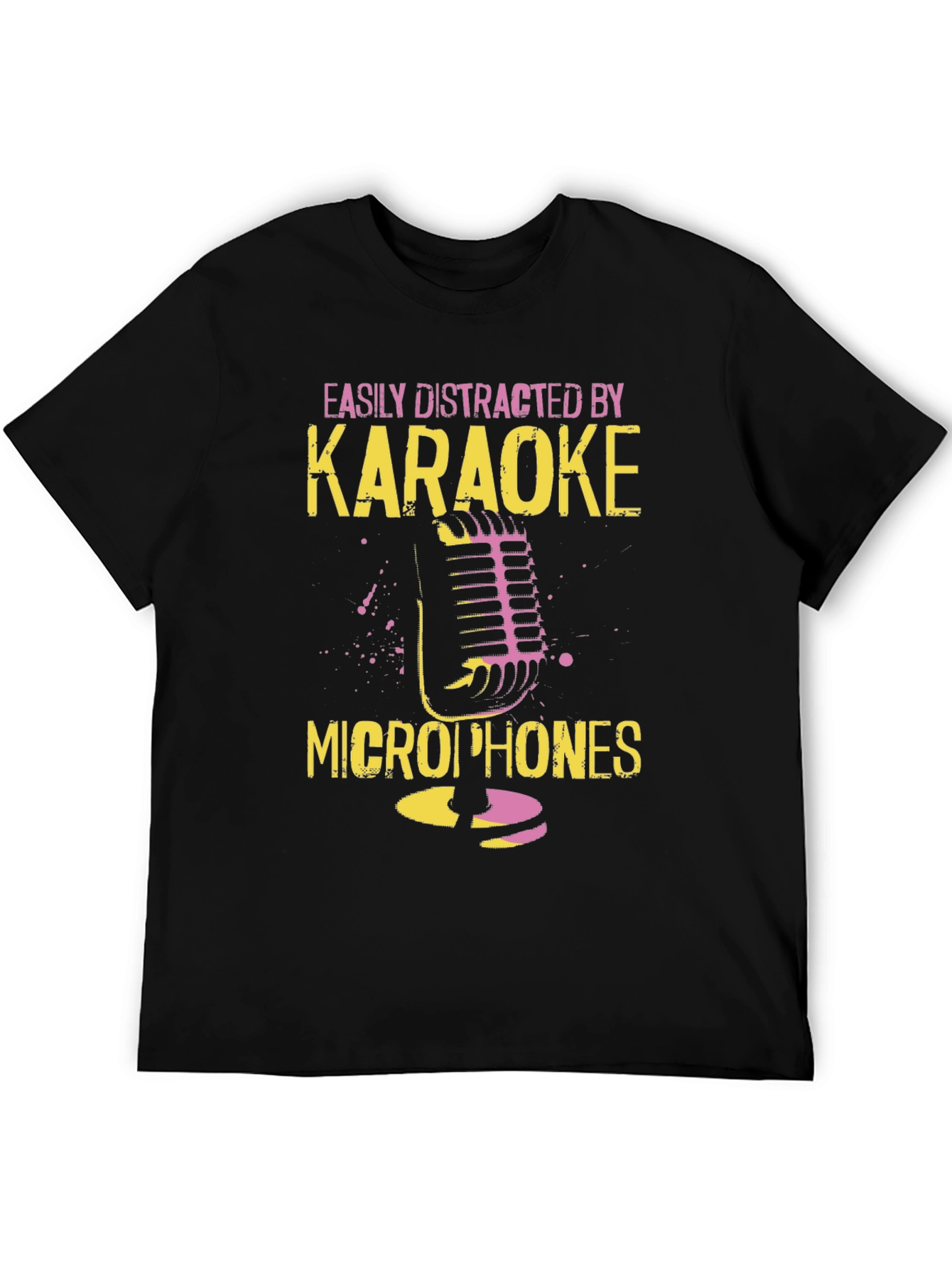 Karaoke Microphone T-Shirt - Distracted By Karaoke