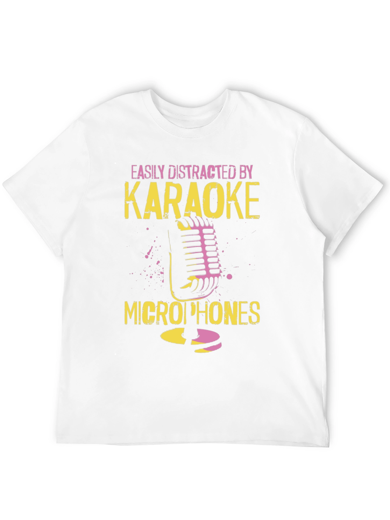 Karaoke Microphone T-Shirt - Distracted By Karaoke