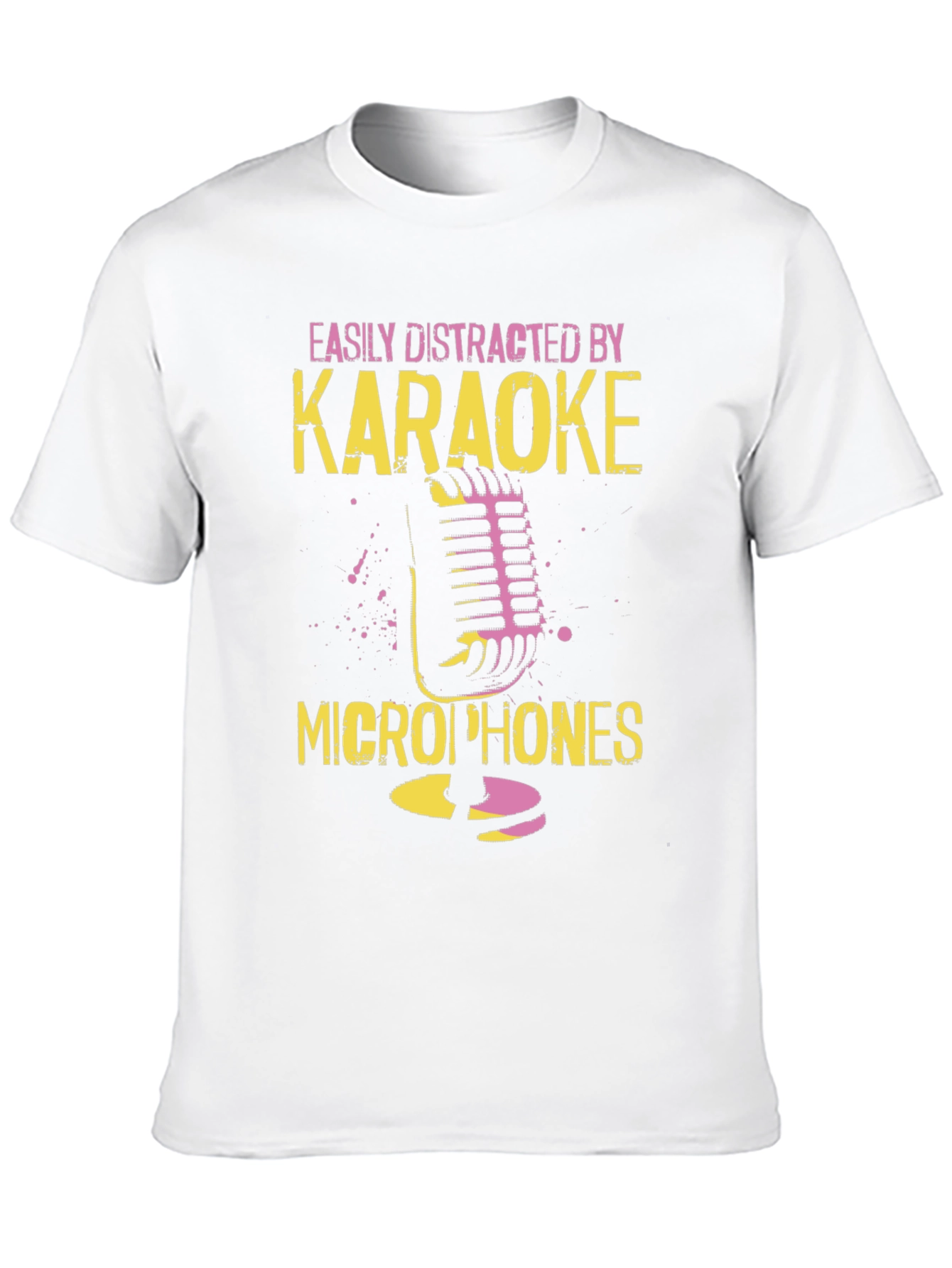 Karaoke Microphone T-Shirt - Distracted By Karaoke