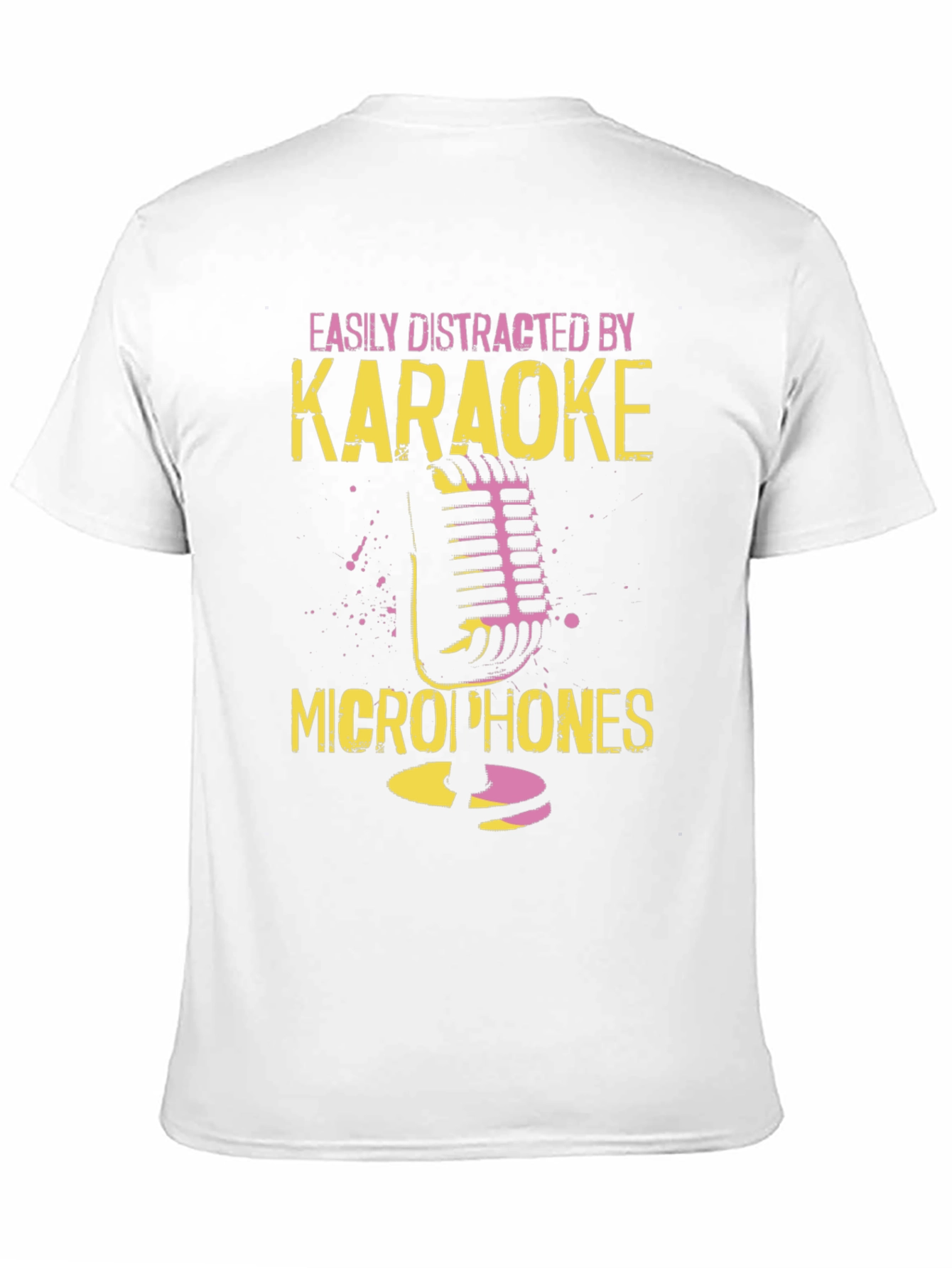 Karaoke Microphone T-Shirt - Distracted By Karaoke