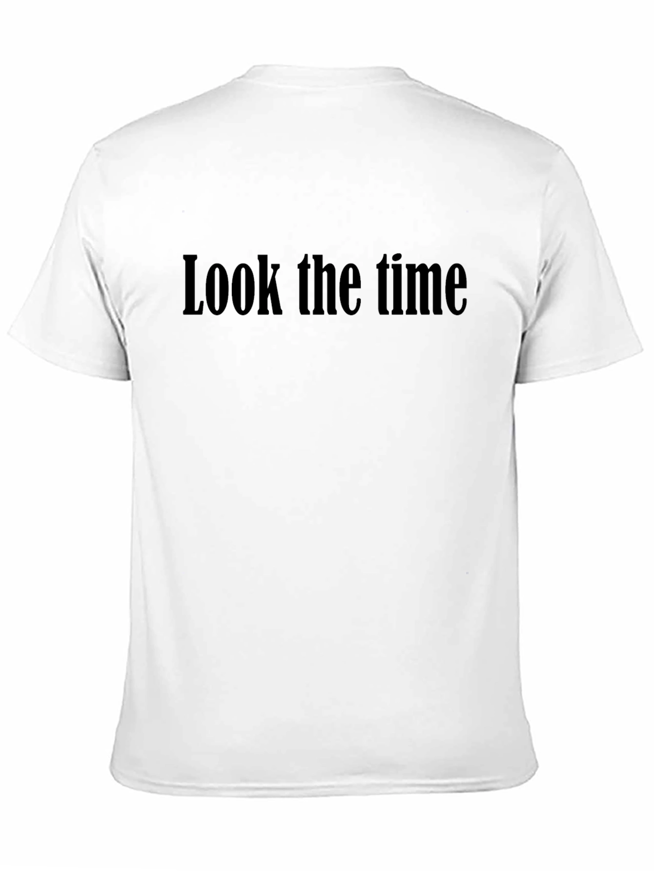 Look the Time Black Graphic Tee Casual