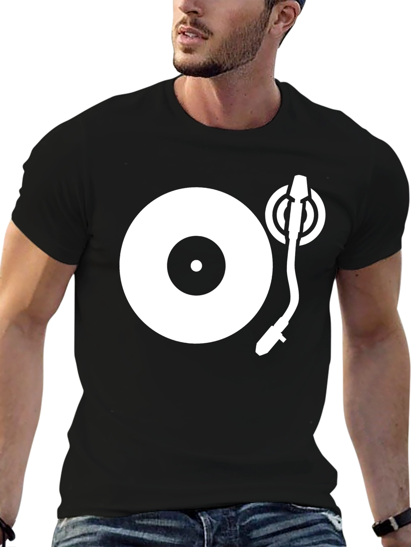Turntable Graphic Black T-Shirt