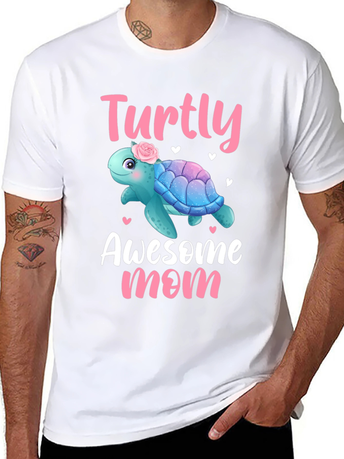 Turtly Awesome Mom T-Shirt - Cute Turtle Design