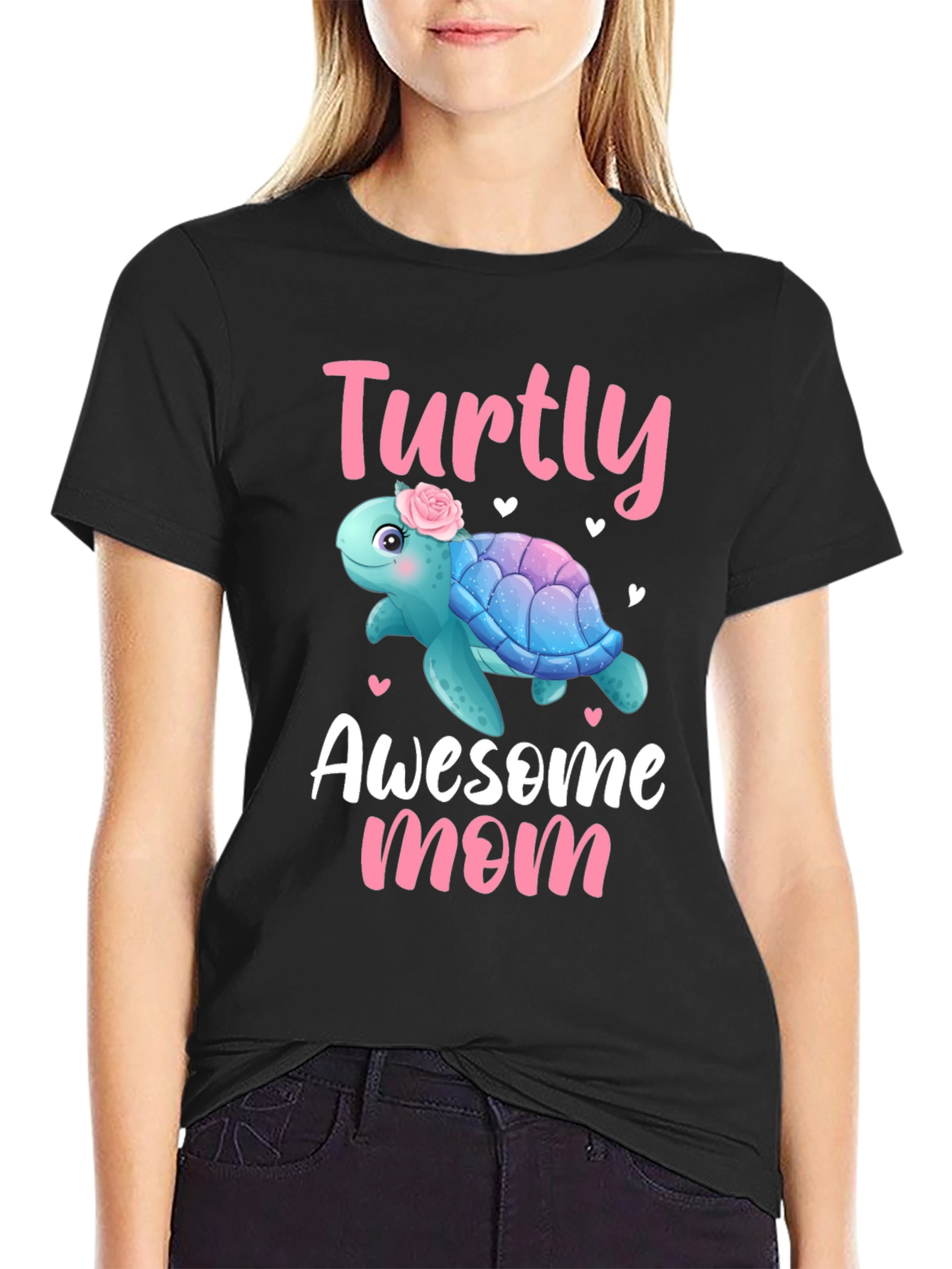 Turtly Awesome Mom T-Shirt - Cute Turtle Design