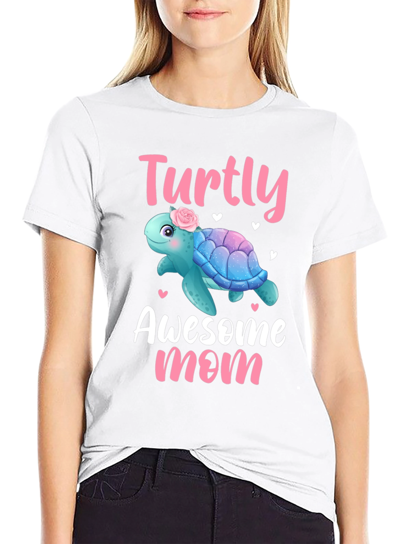 Turtly Awesome Mom T-Shirt - Cute Turtle Design