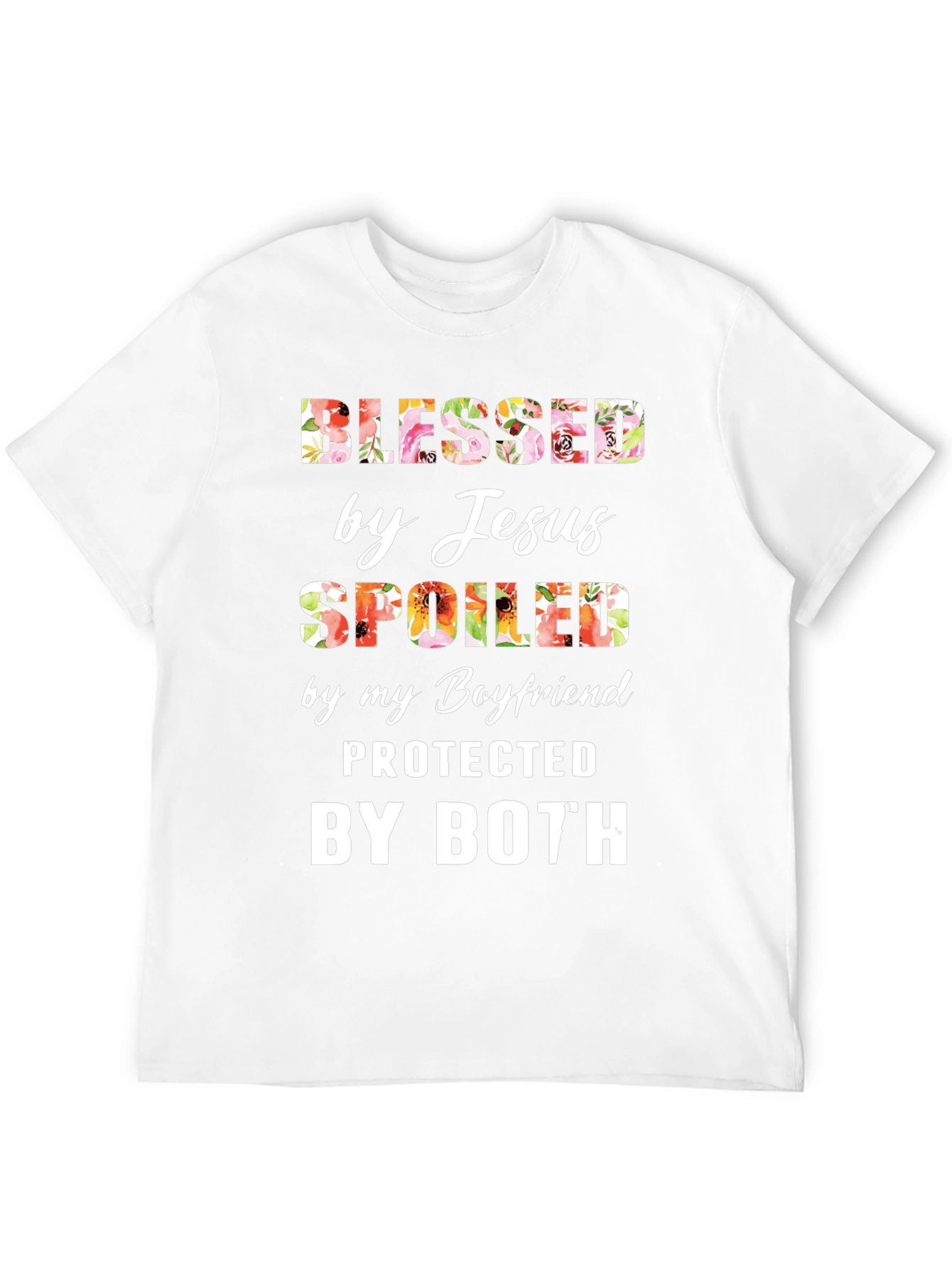 Blessed Spoiled by Jesus Boyfriend Tee