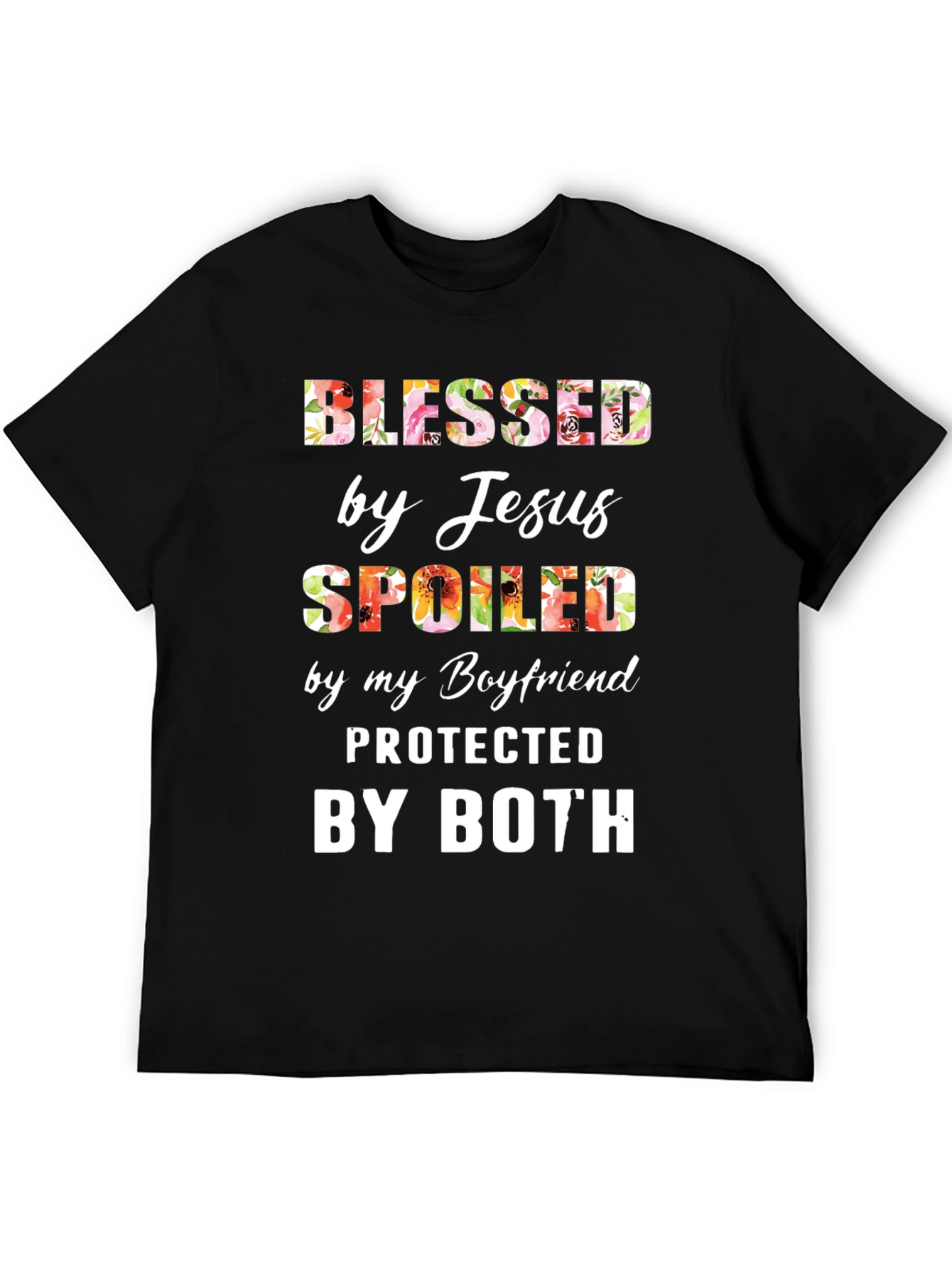 Blessed Spoiled by Jesus Boyfriend Tee
