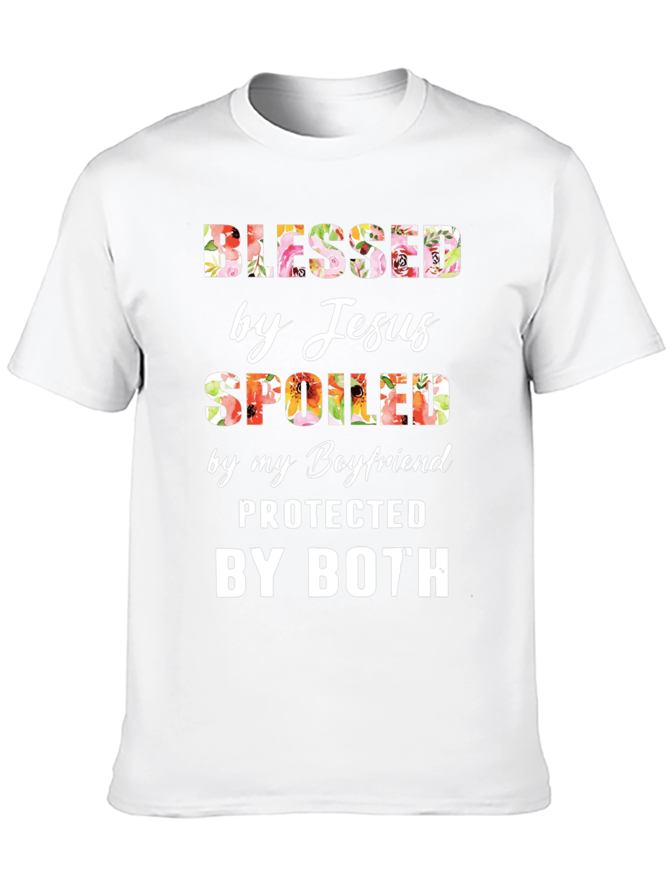Blessed Spoiled by Jesus Boyfriend Tee