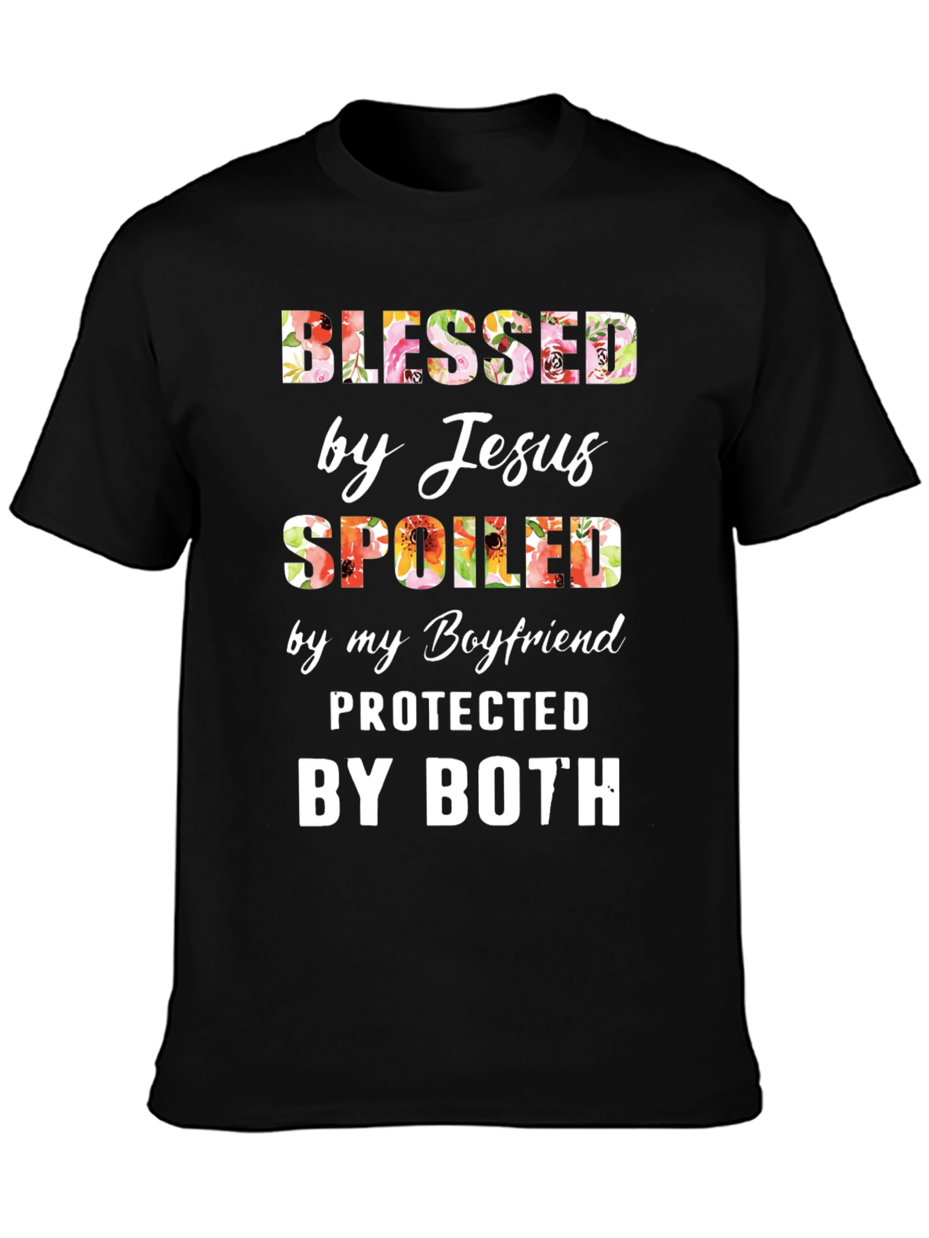 Blessed Spoiled by Jesus Boyfriend Tee