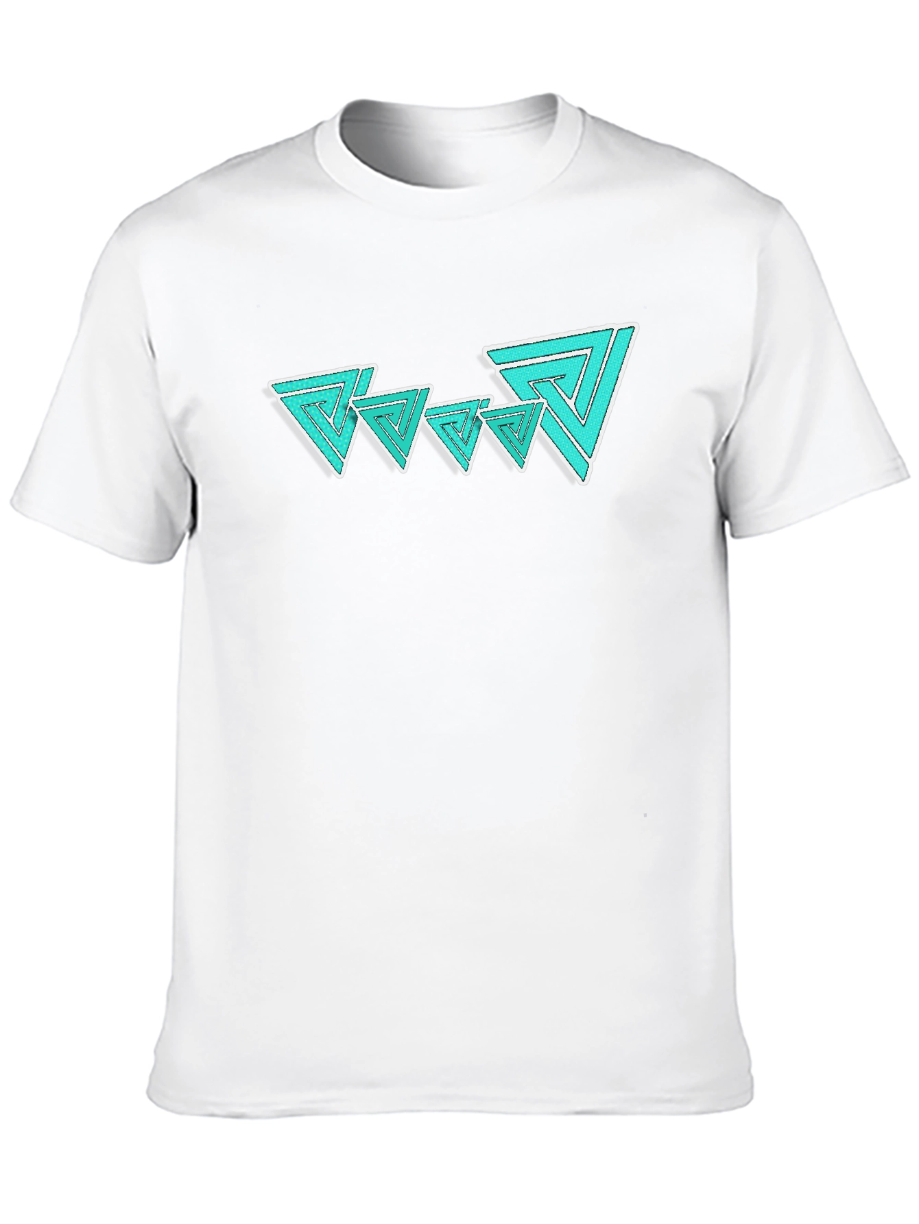 Modern Triangle Graphic Black T-Shirt