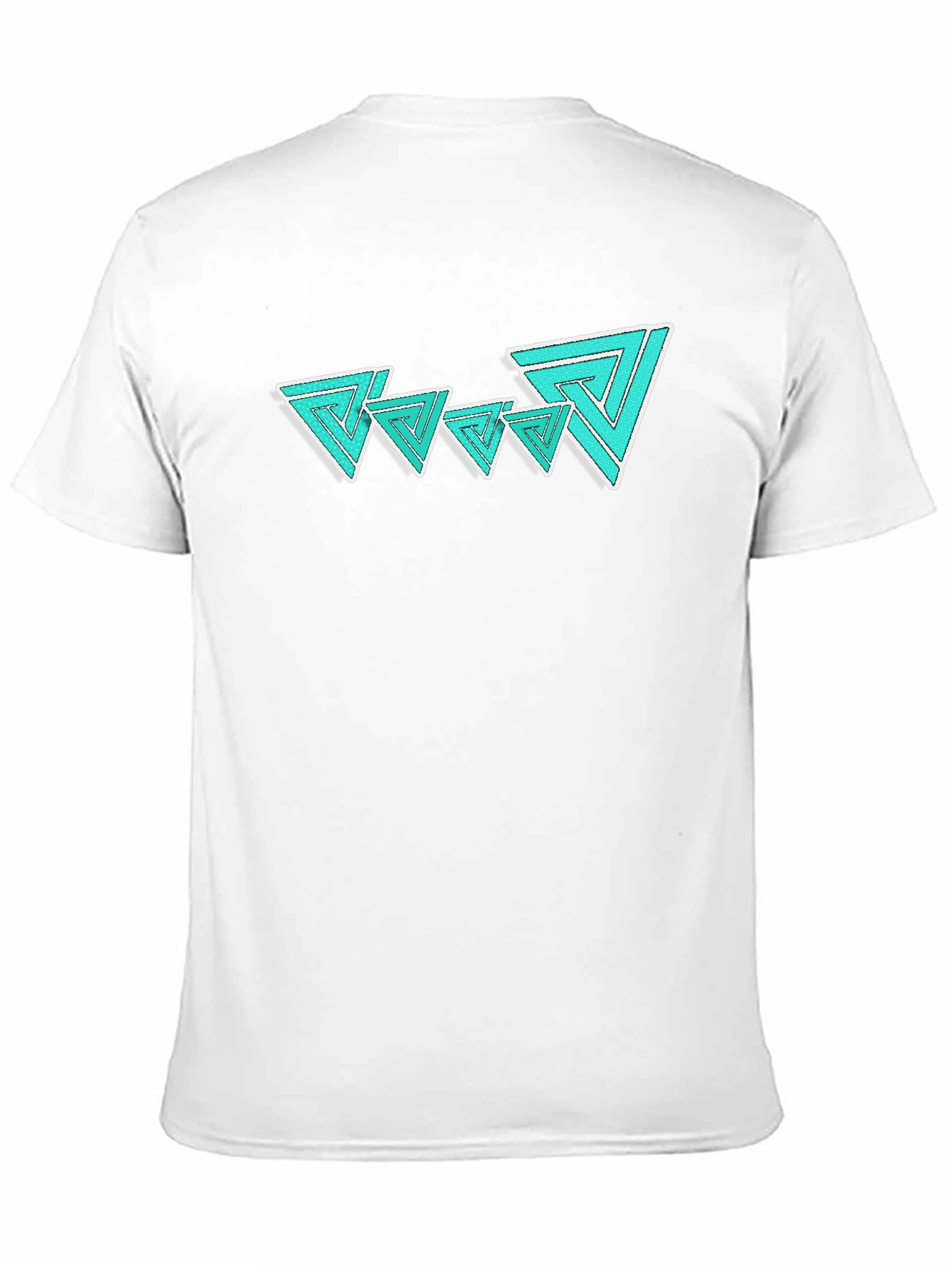 Modern Triangle Graphic Black T-Shirt
