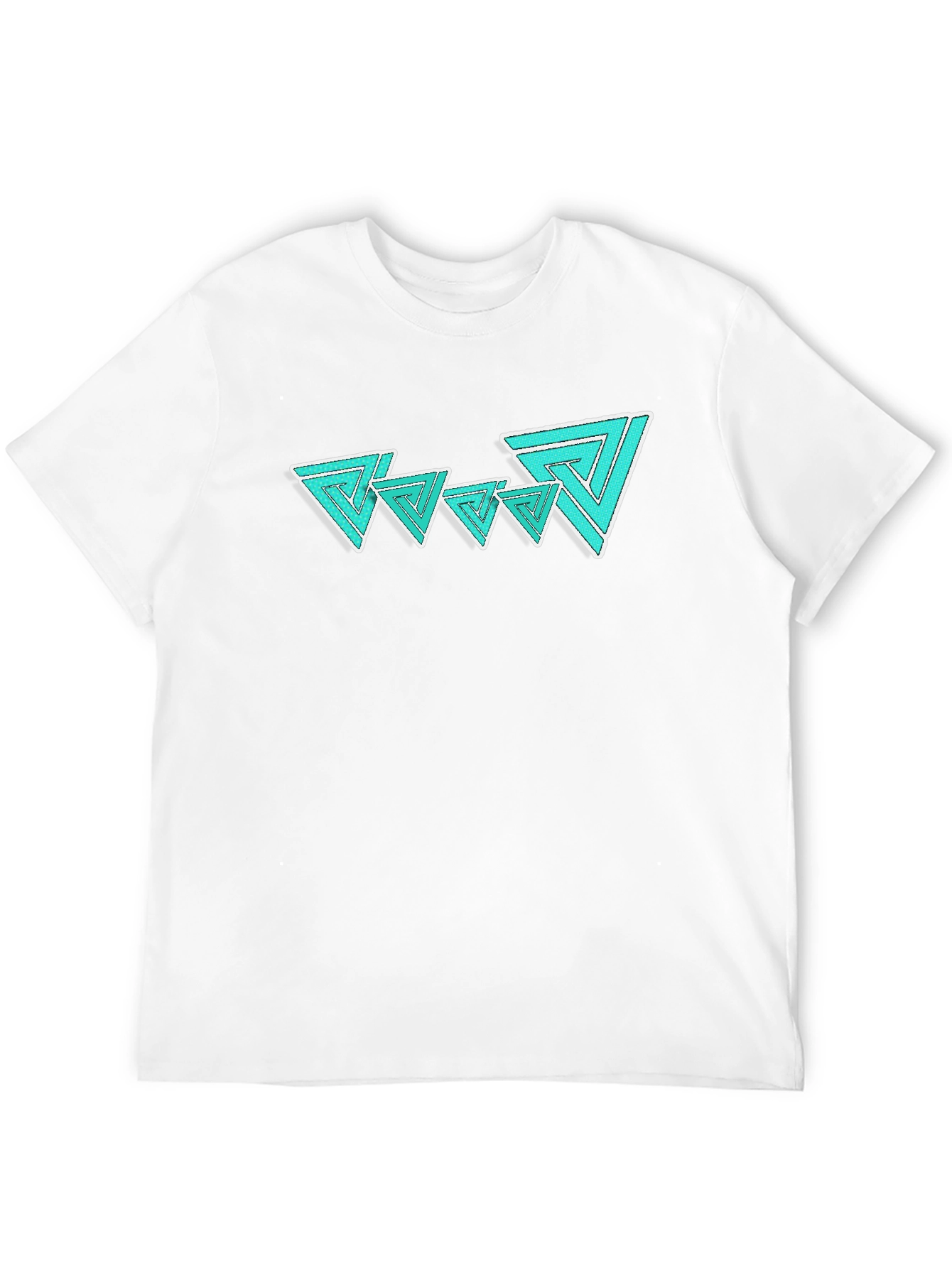 Modern Triangle Graphic Black T-Shirt