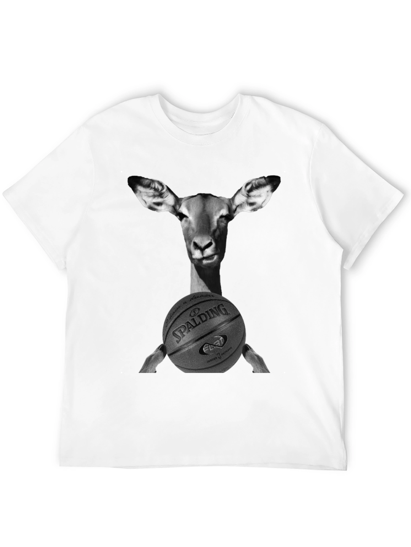 Deer Holding Basketball Graphic Tee