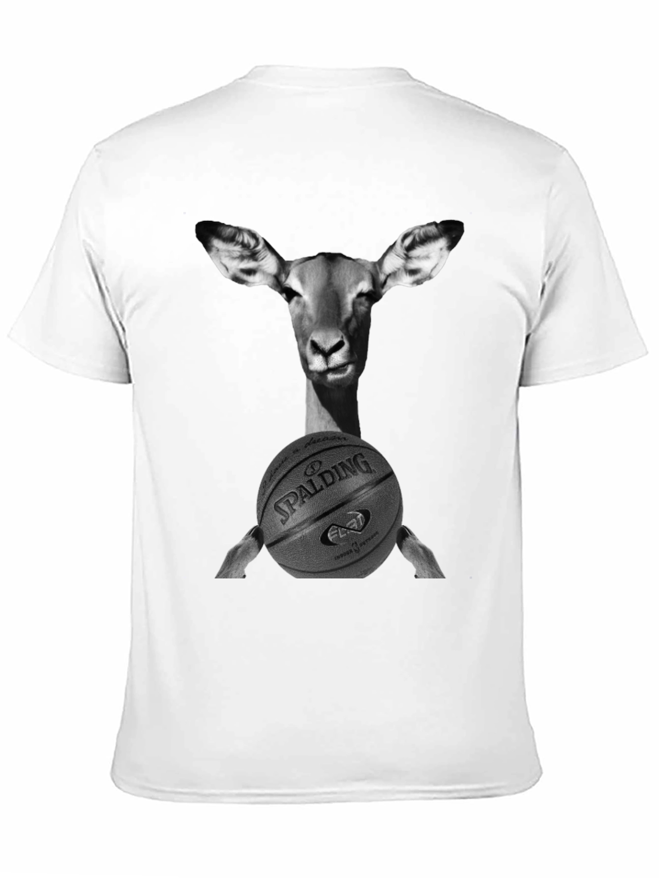 Deer Holding Basketball Graphic Tee