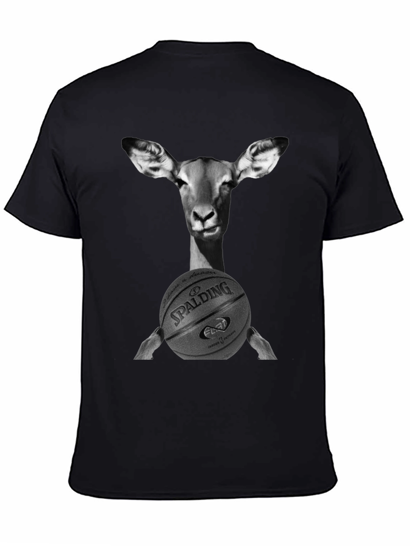 Deer Holding Basketball Graphic Tee