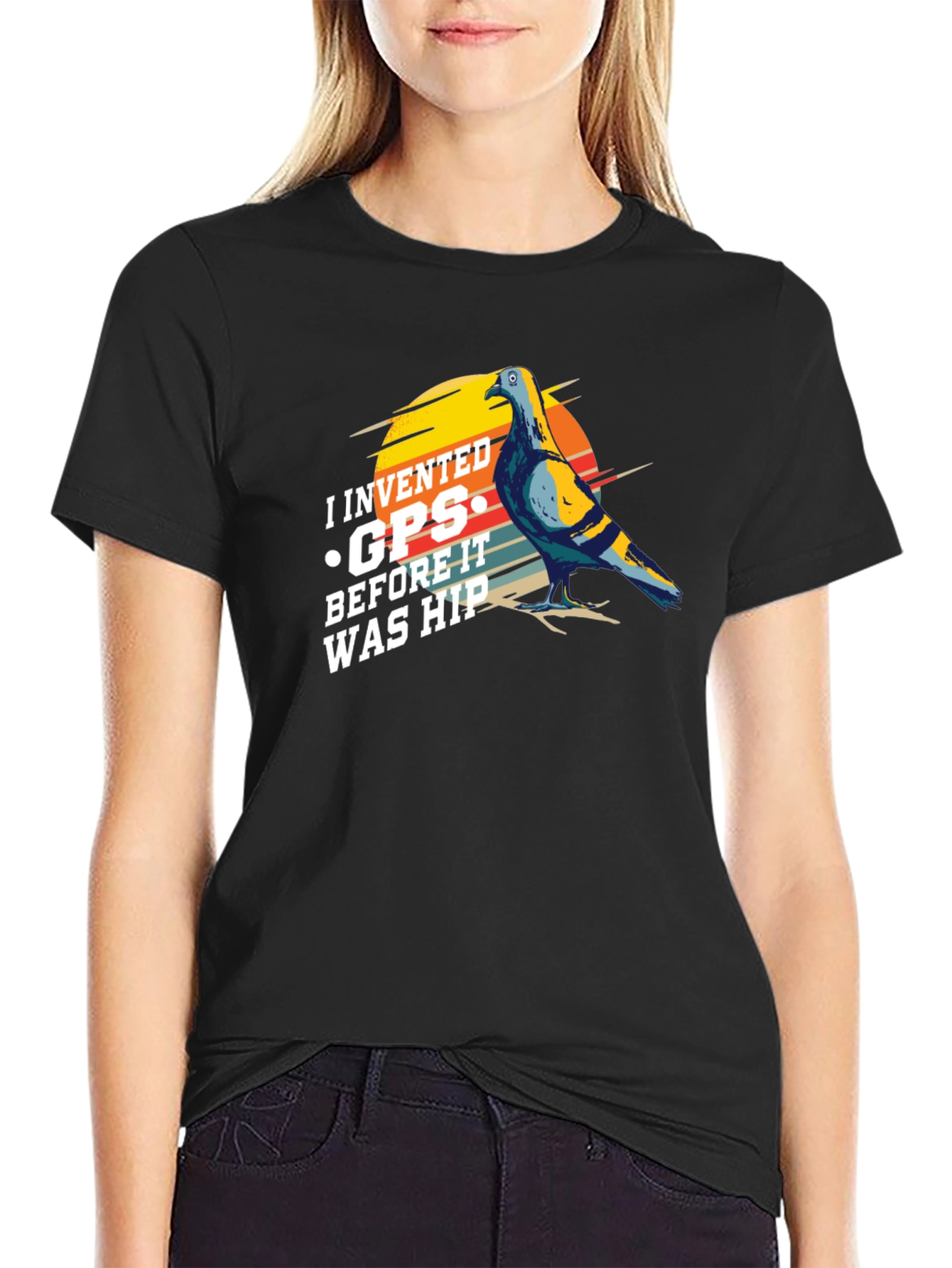 I Invented GPS Pigeon T-Shirt - Funny Bird Tee