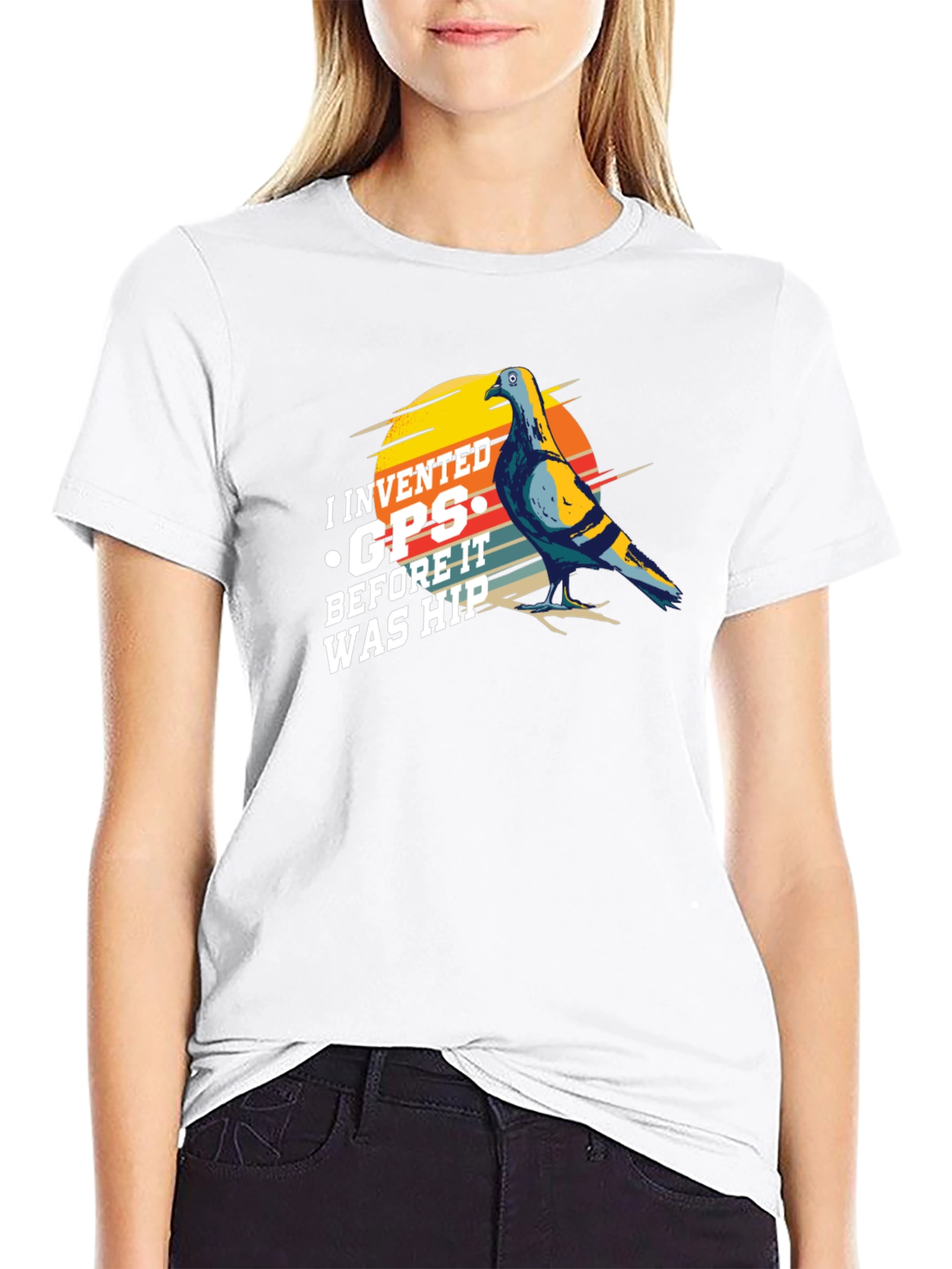 I Invented GPS Pigeon T-Shirt - Funny Bird Tee