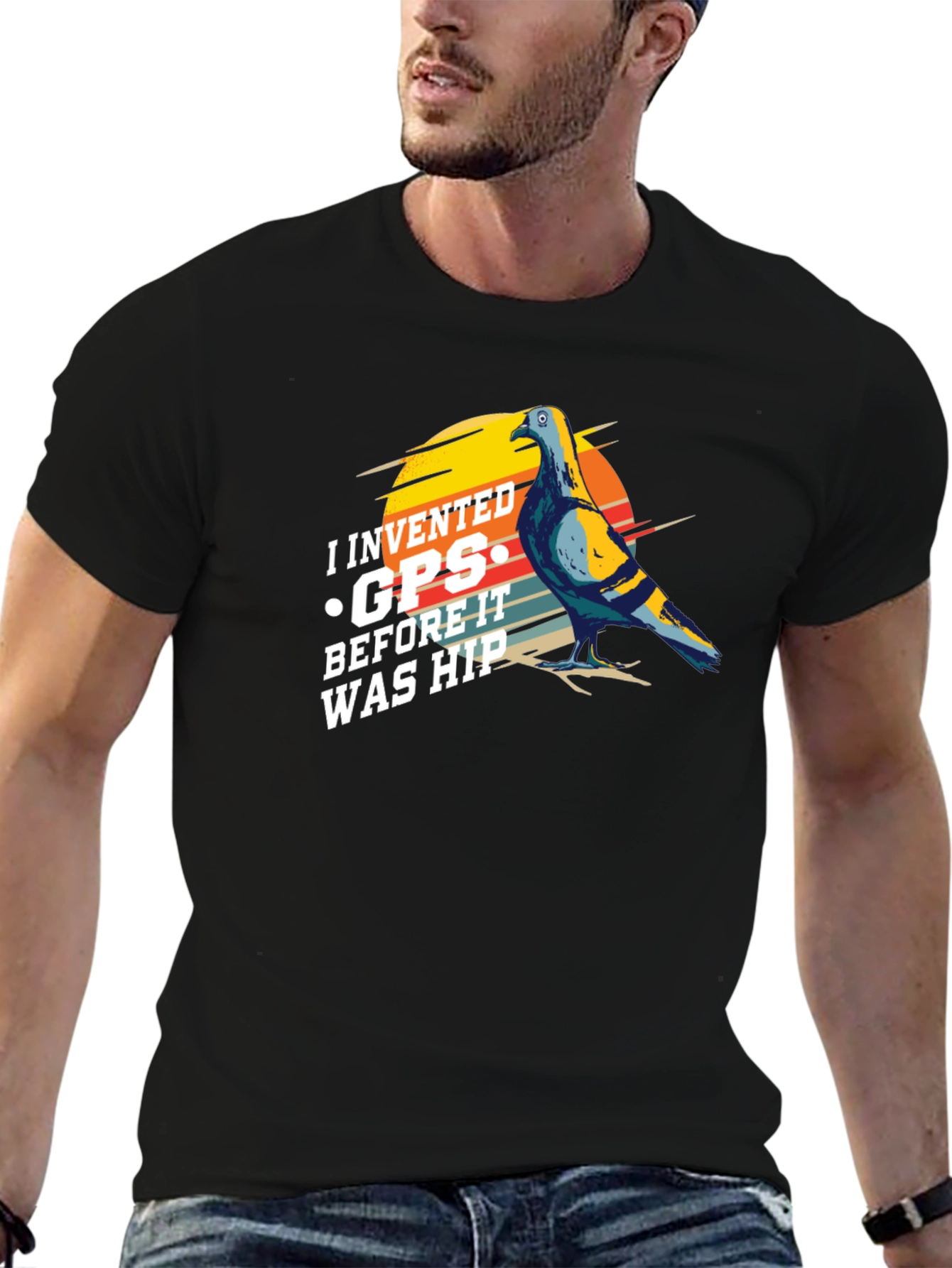 I Invented GPS Pigeon T-Shirt - Funny Bird Tee