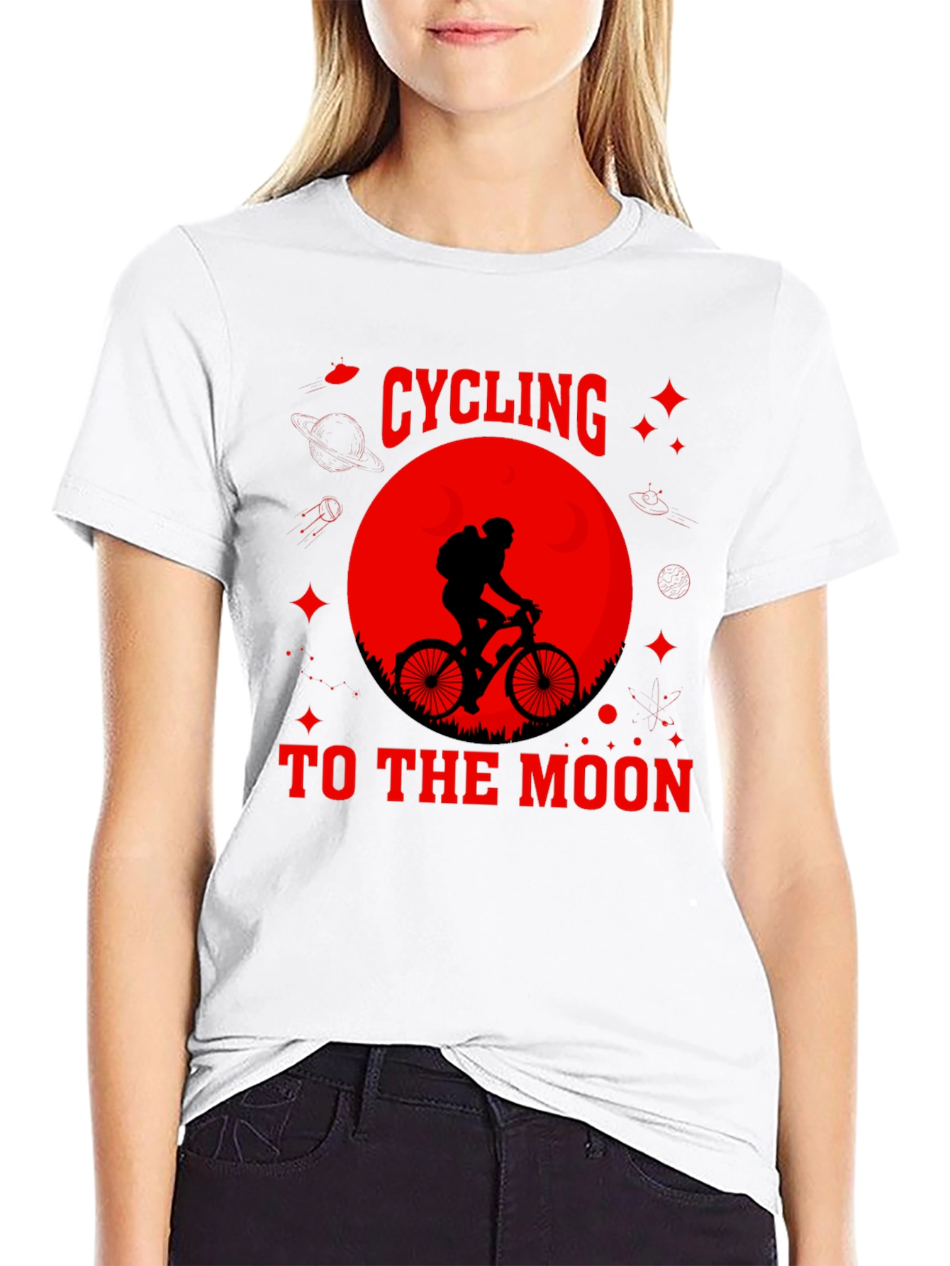 Cycling to the Moon Graphic Tee