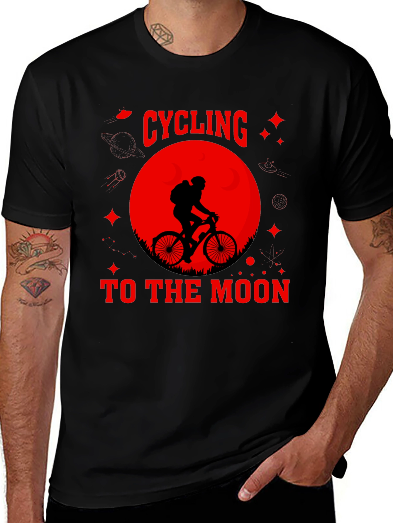Cycling to the Moon Graphic Tee