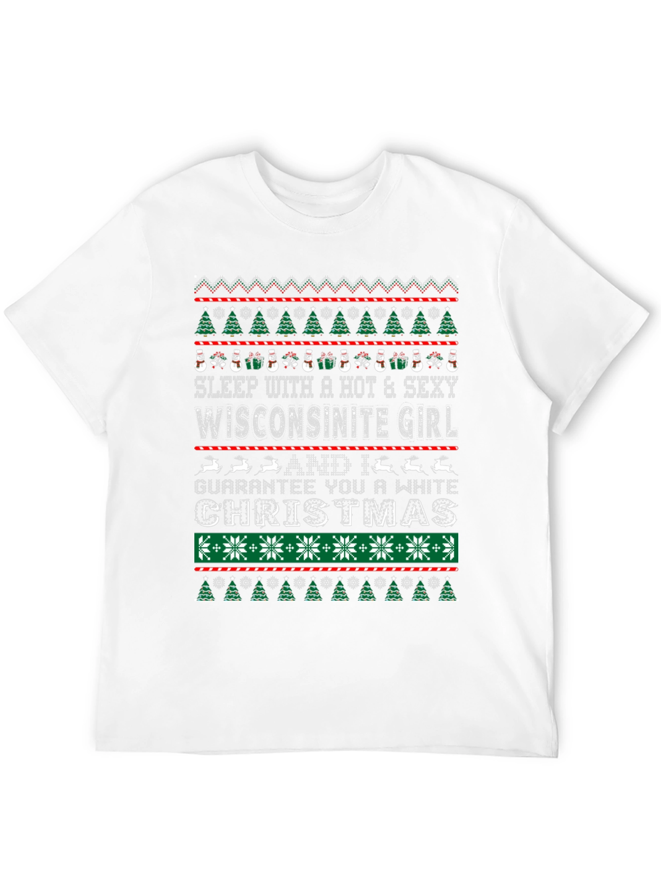 Funny Wisconsinite Girl Christmas T-Shirt